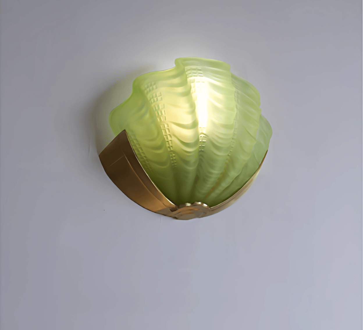 Art Deco Scallop Wall Light, Hardwired Wall Sconce, detail 28