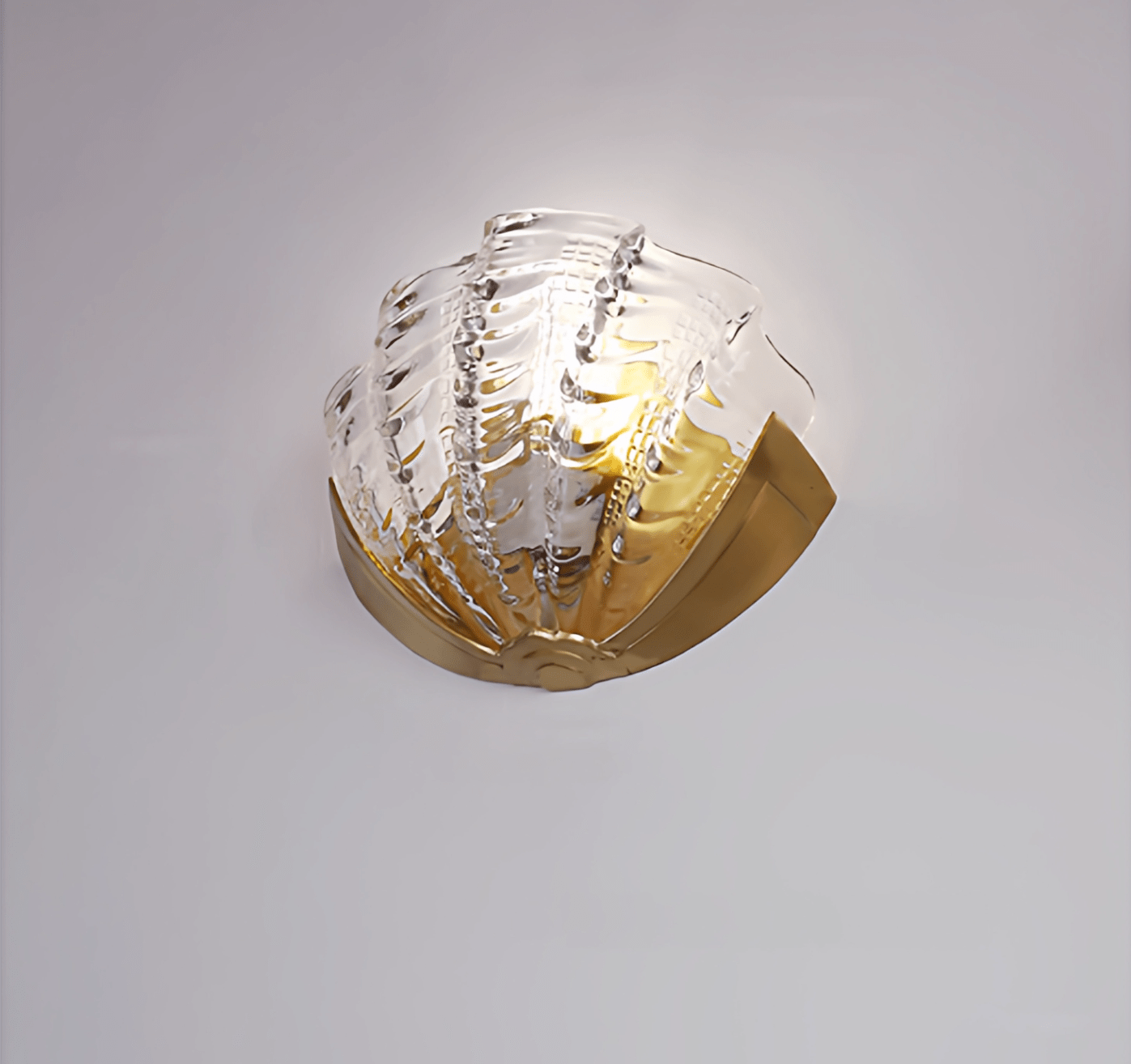Art Deco Scallop Wall Light, Hardwired Wall Sconce, detail 31