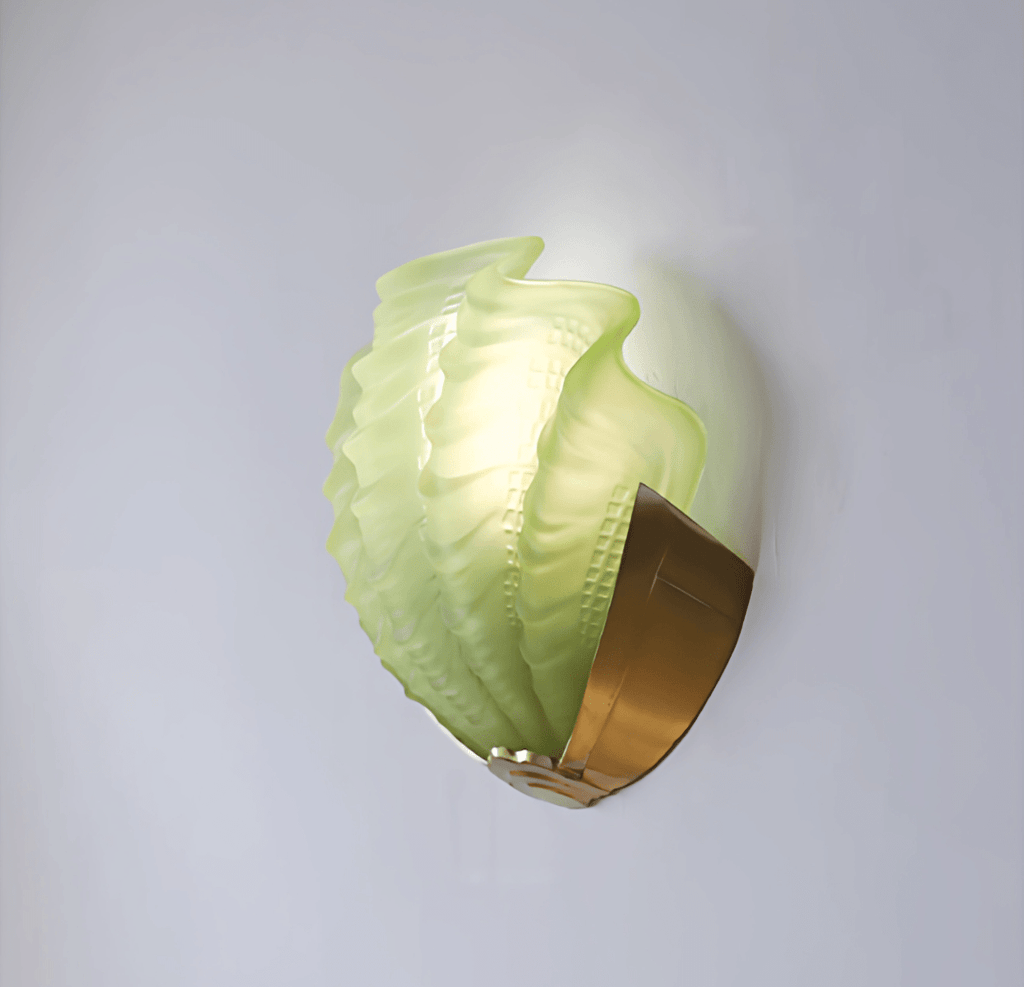 Art Deco Scallop Wall Light, Hardwired Wall Sconce, detail 18