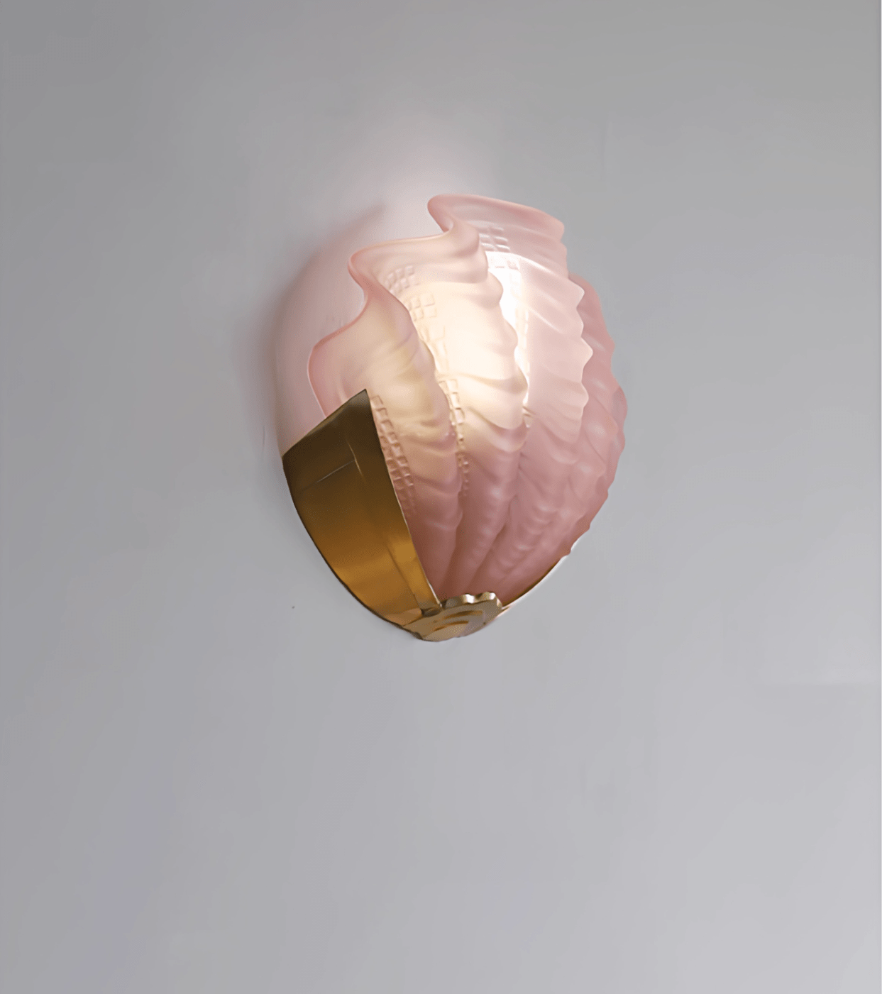Art Deco Scallop Wall Light, Hardwired Wall Sconce, detail 22