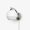 Art Deco Plug-In Wall Light, Plug-In Wall Sconce, Iron, ∅ 5.9″ x H 6.3″