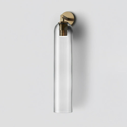 Art Glass Wall Light, Hardwired Wall Sconce, Metal, Dia 10cm x H 48cm