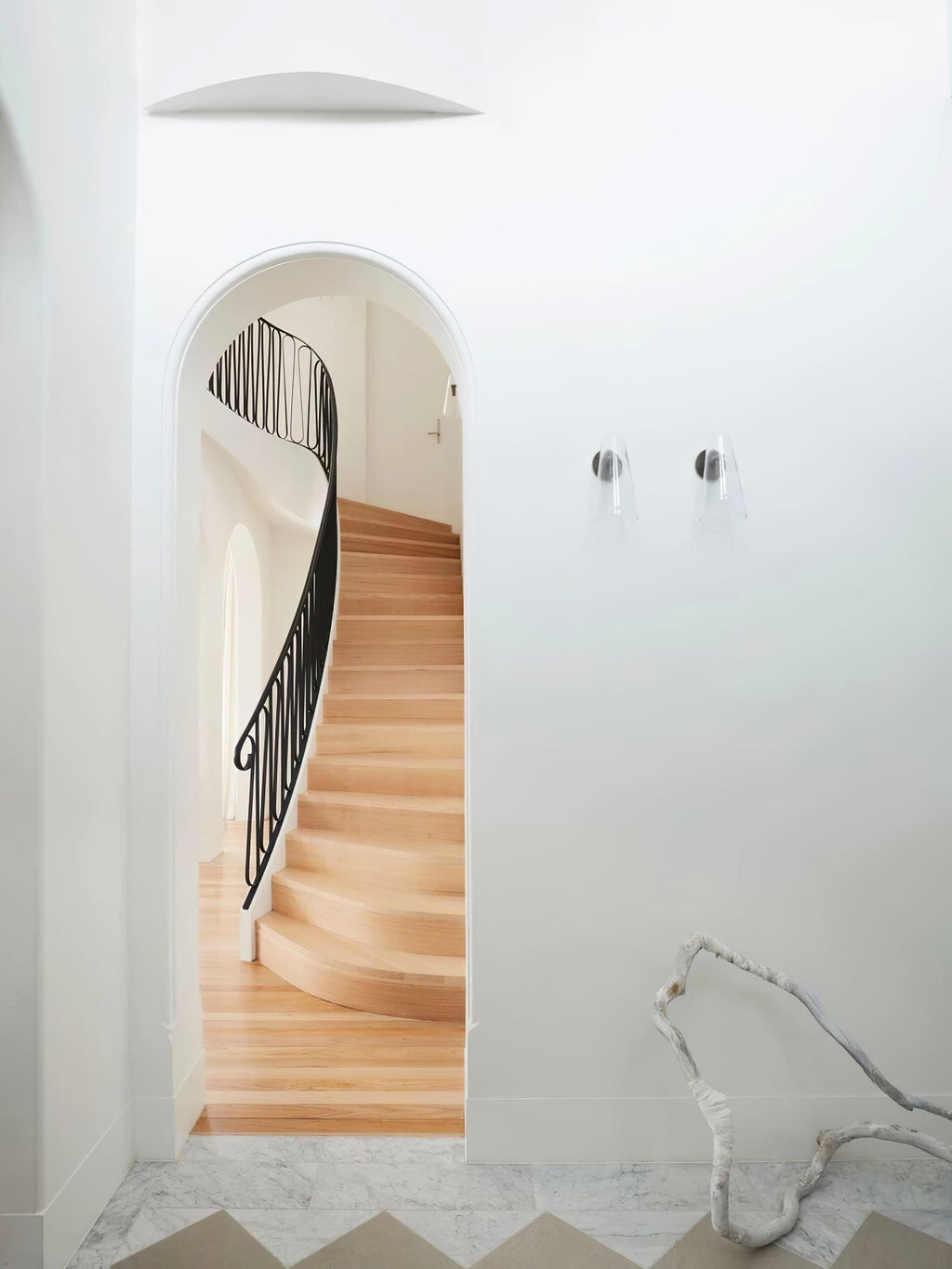 Conical Glass Wall Light, Hardwired Wall Sconce, detail 9