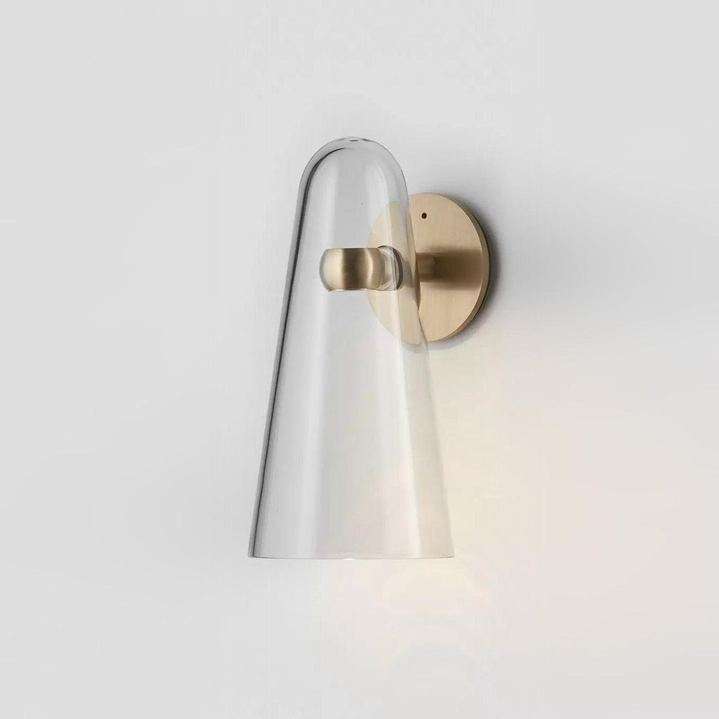 Conical Glass Wall Light, Hardwired Wall Sconce, detail 23