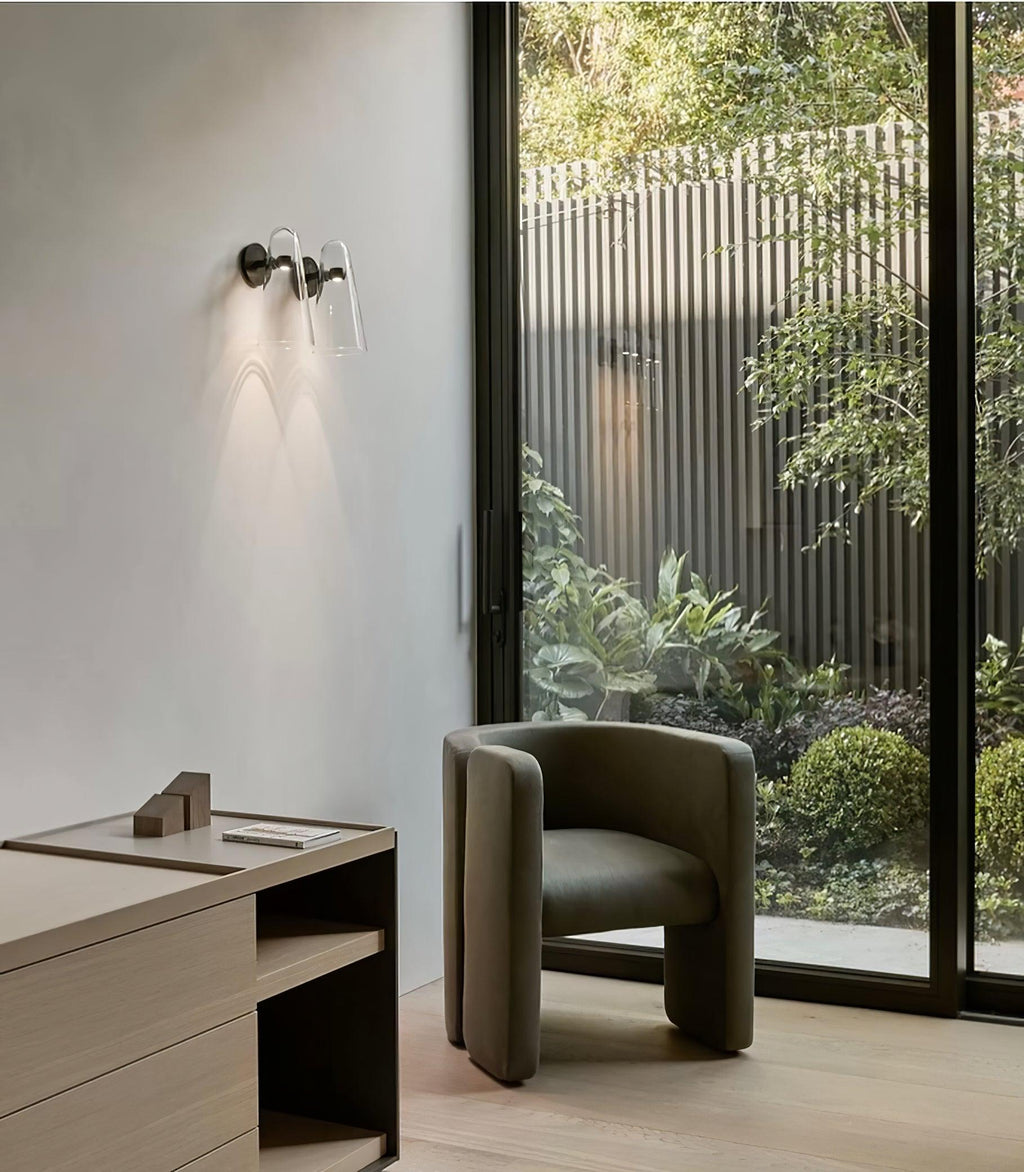 Conical Glass Wall Light, Hardwired Wall Sconce, detail 20