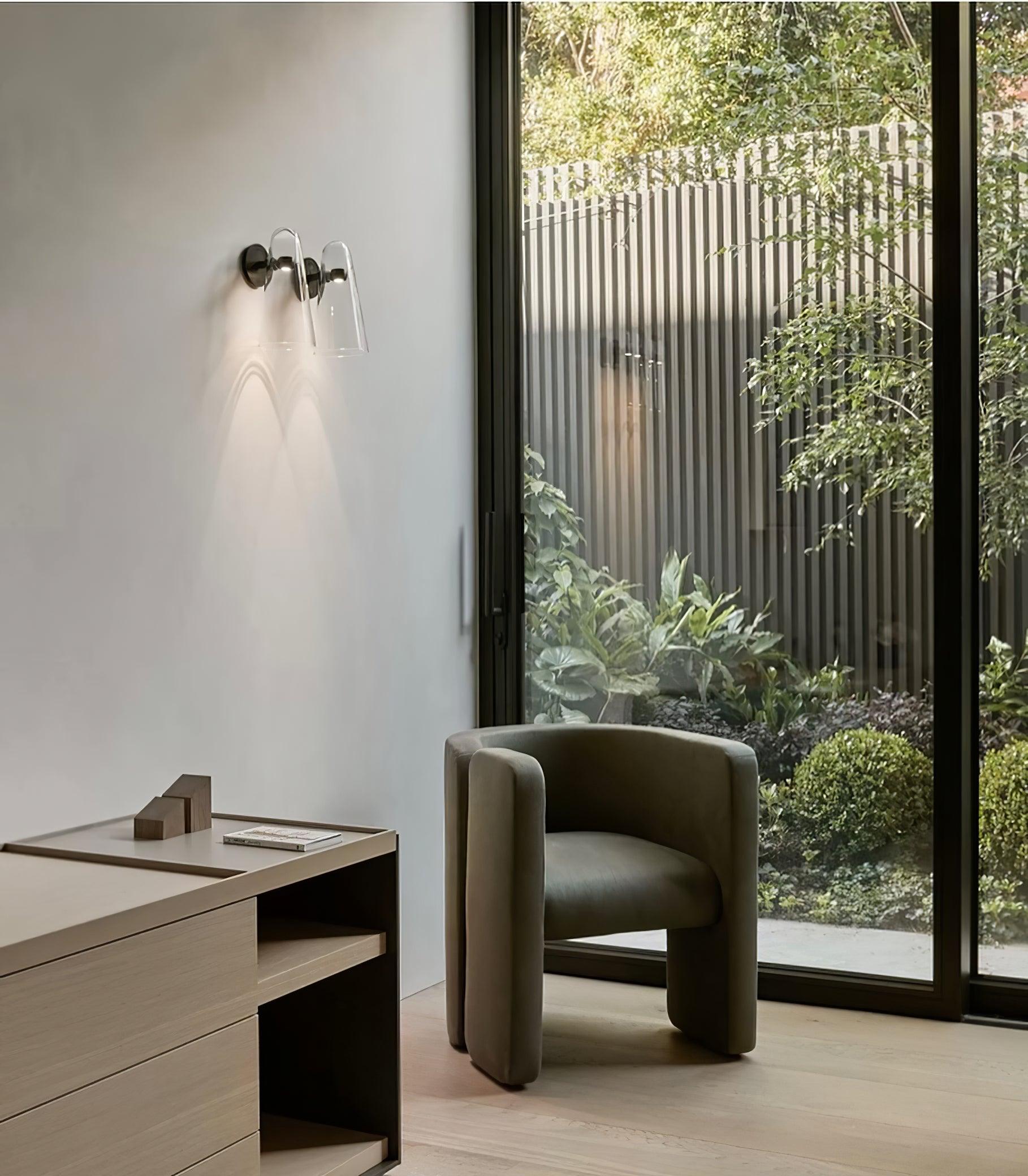 Conical Glass Wall Light, Hardwired Wall Sconce, detail 20