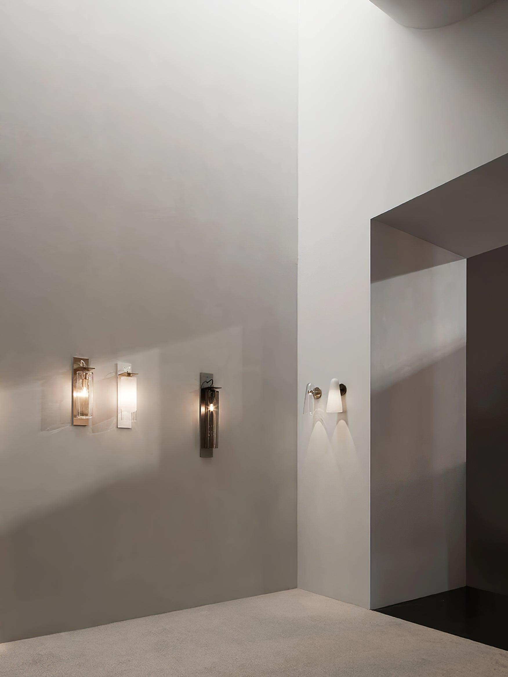 Conical Glass Wall Light, Hardwired Wall Sconce, detail 29