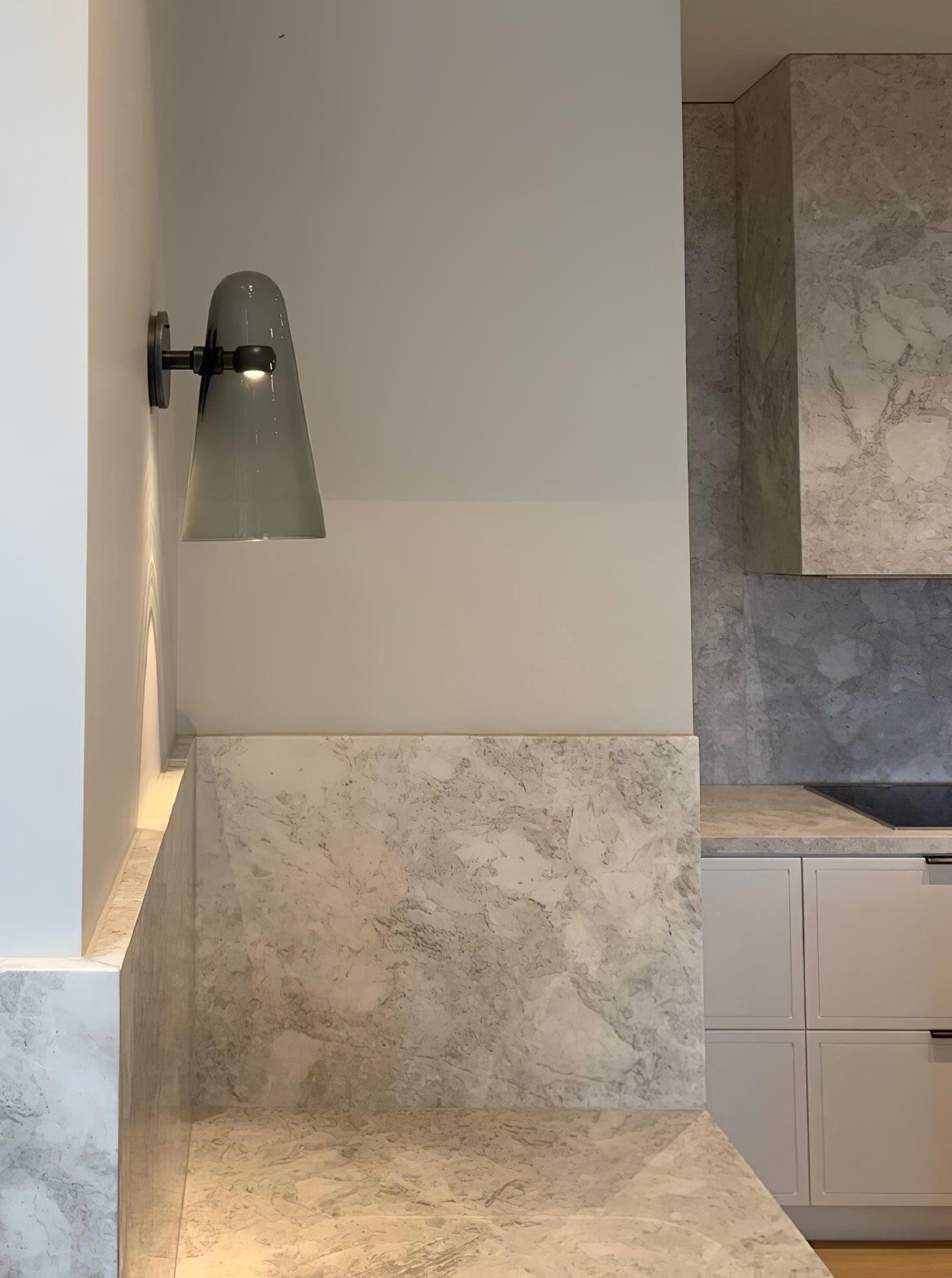 Conical Glass Wall Light, Hardwired Wall Sconce, detail 36