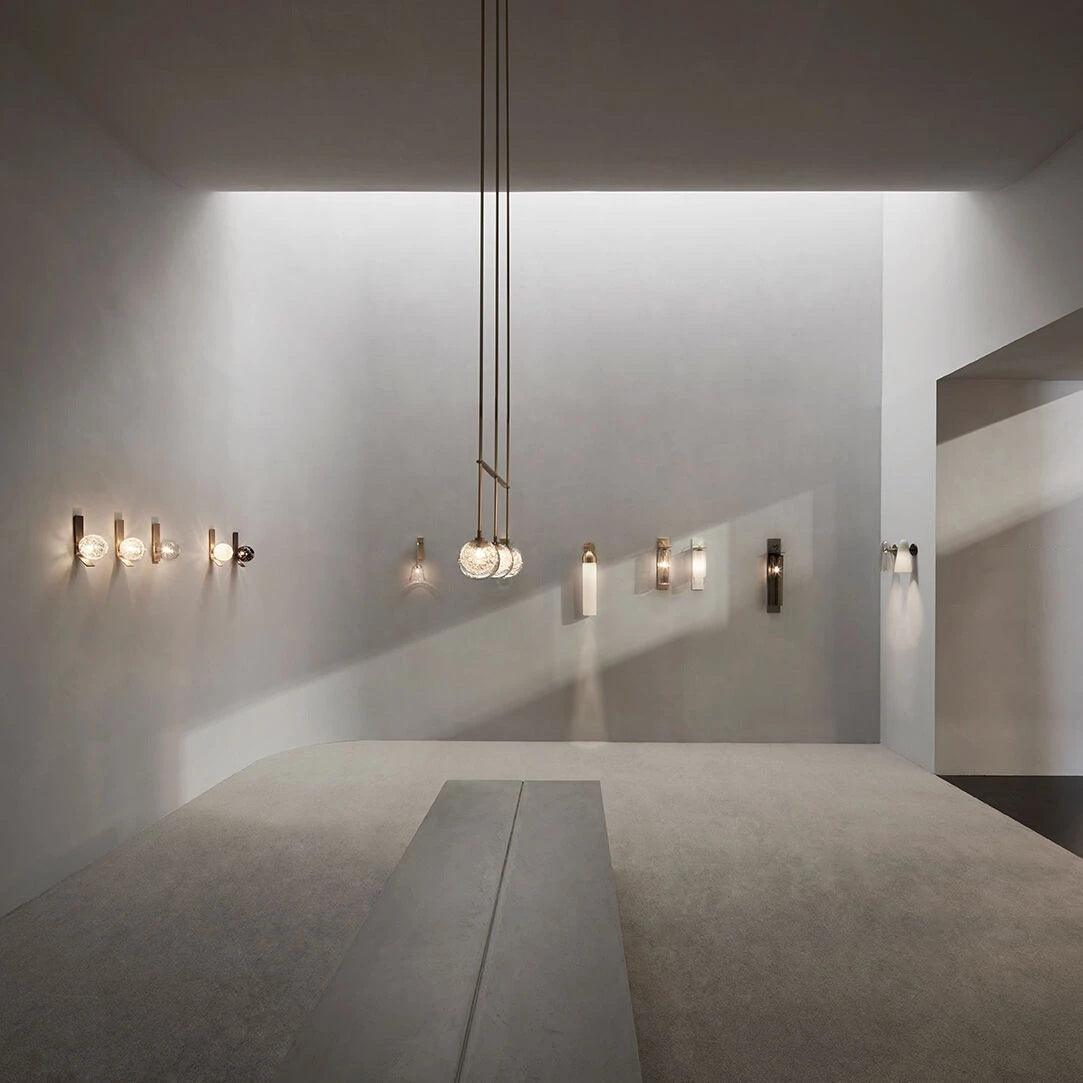 Conical Glass Wall Light, Hardwired Wall Sconce, detail 3