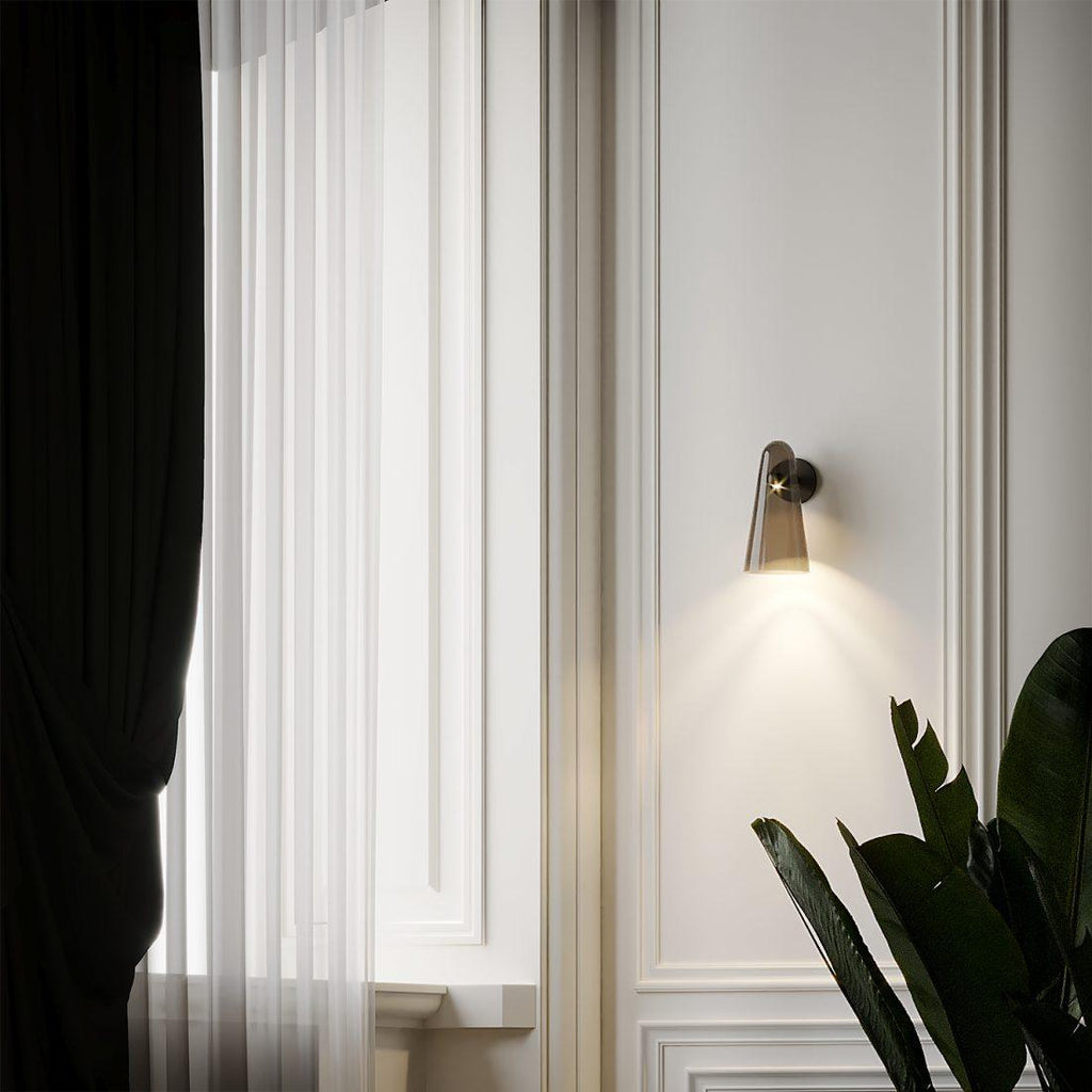 Conical Glass Wall Light, Hardwired Wall Sconce, detail 56