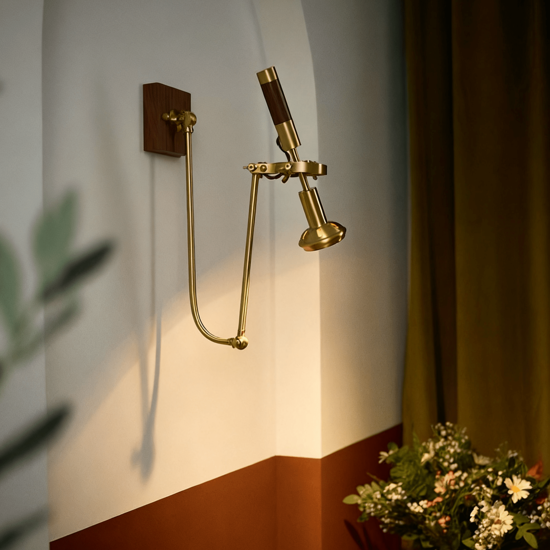 Articulated Wall Light, Hardwired Wall Sconce, detail 5