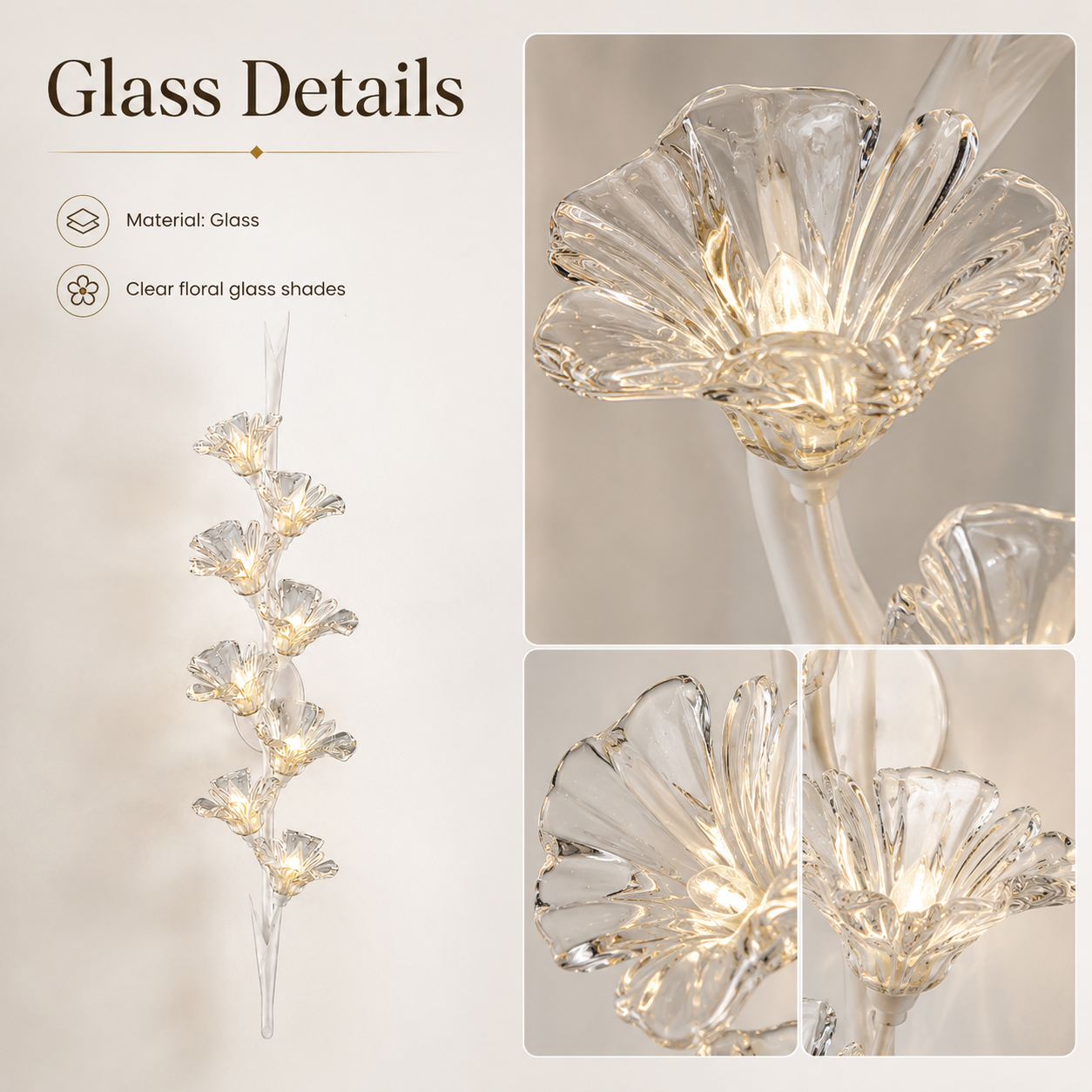 Artisan Azu 8 Light 53" Tall Wall Light