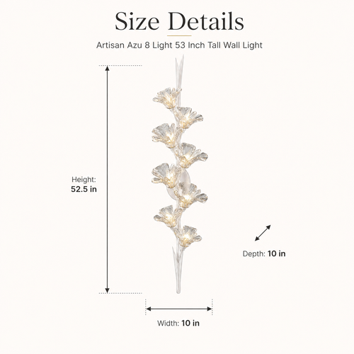 Artisan Azu 8 Light 53" Tall Wall Light