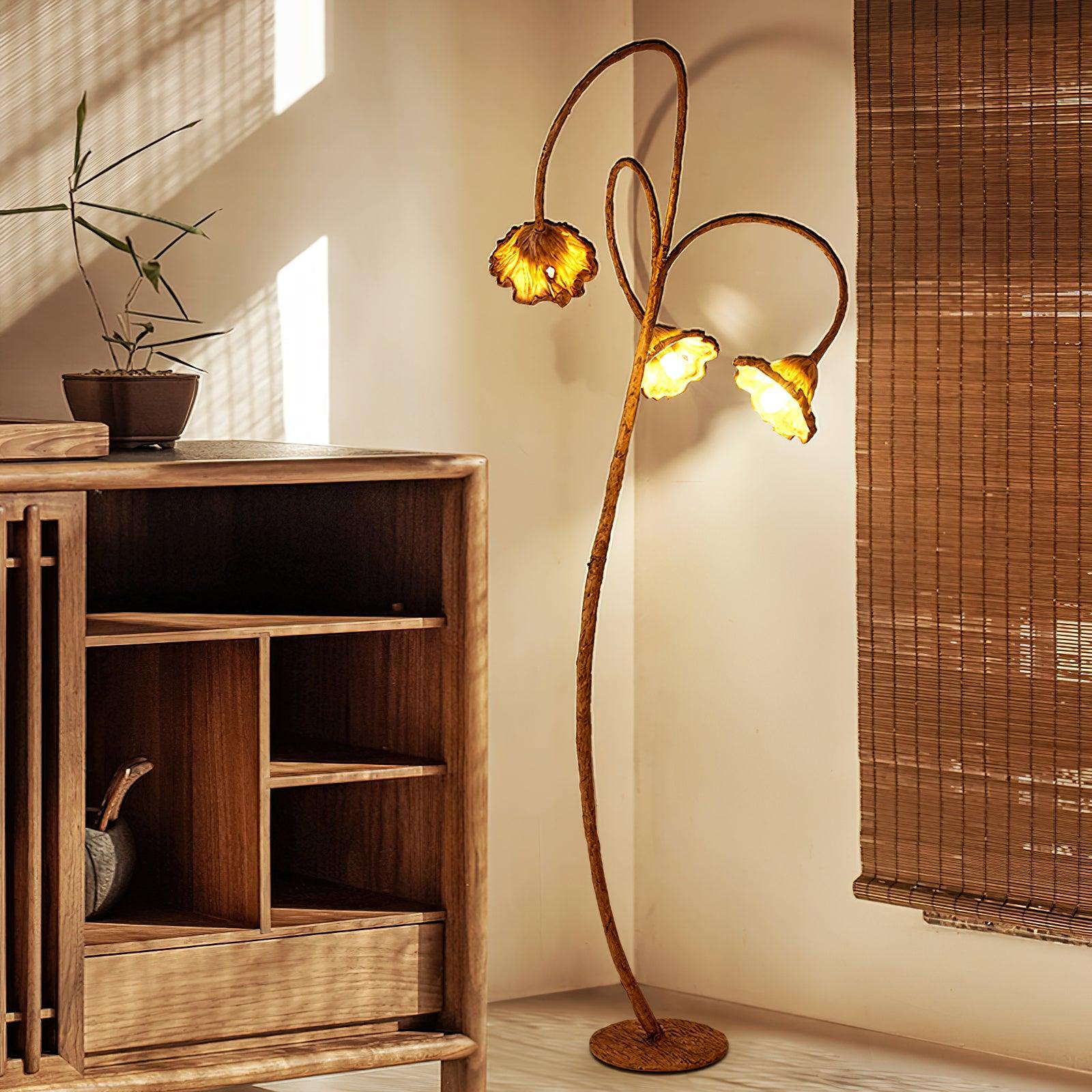 Artistic Lotus Leaf Floor Light, Floor Lamp, detail 3