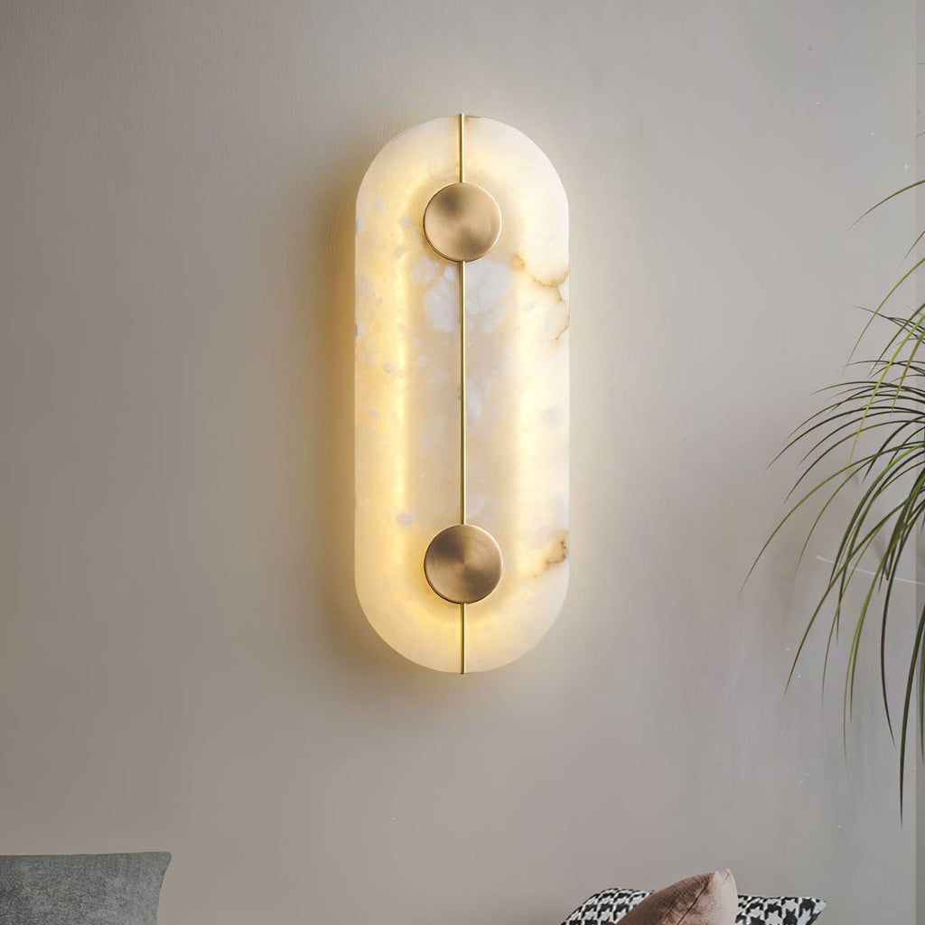 Artistic Alabaster Wall Light, Hardwired Wall Sconce, detail 14