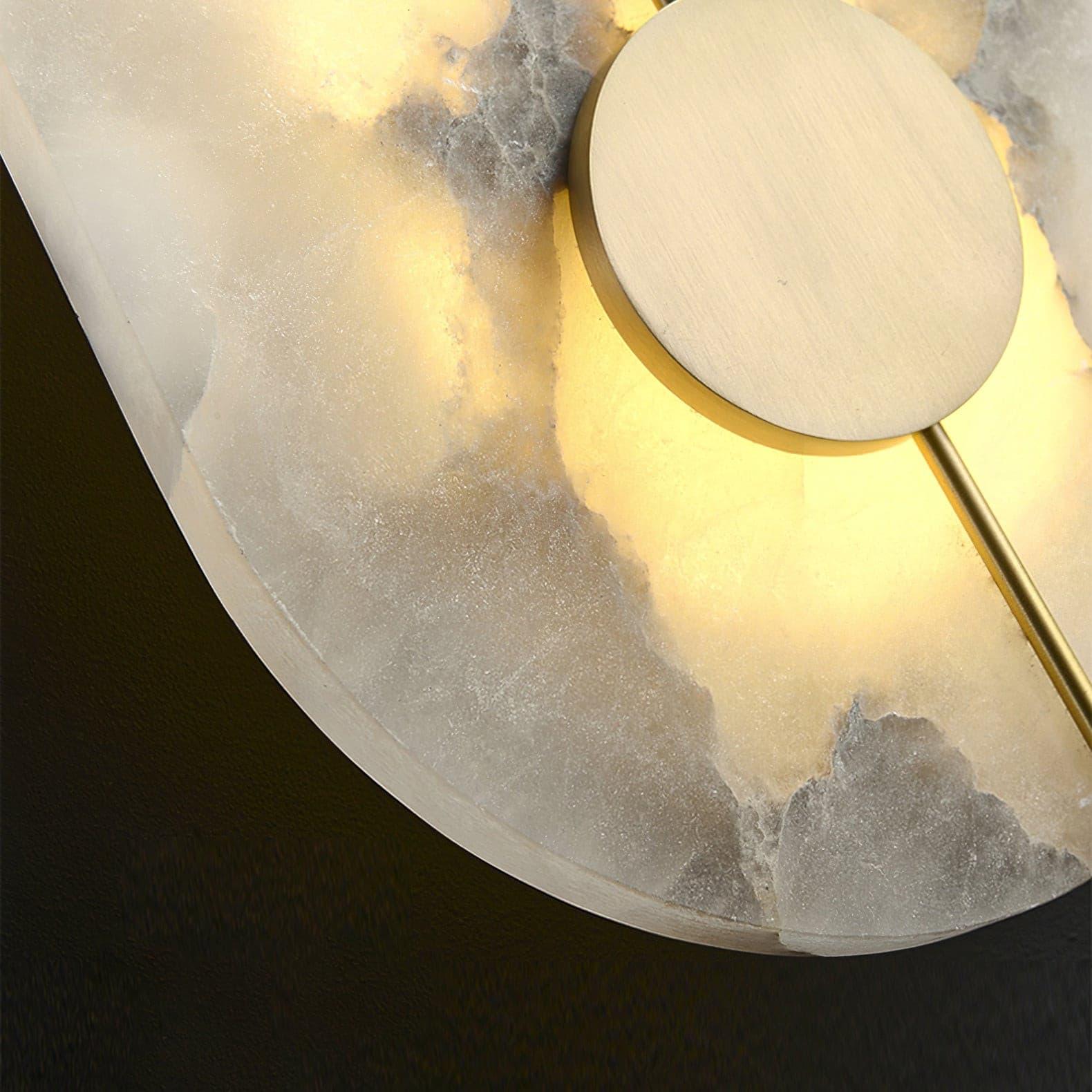 Artistic Alabaster Wall Light, Hardwired Wall Sconce, detail 36