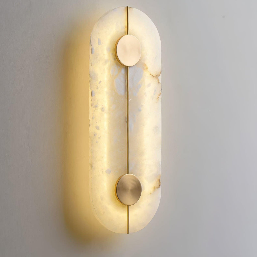 Artistic Alabaster Wall Light, Hardwired Wall Sconce, detail 30