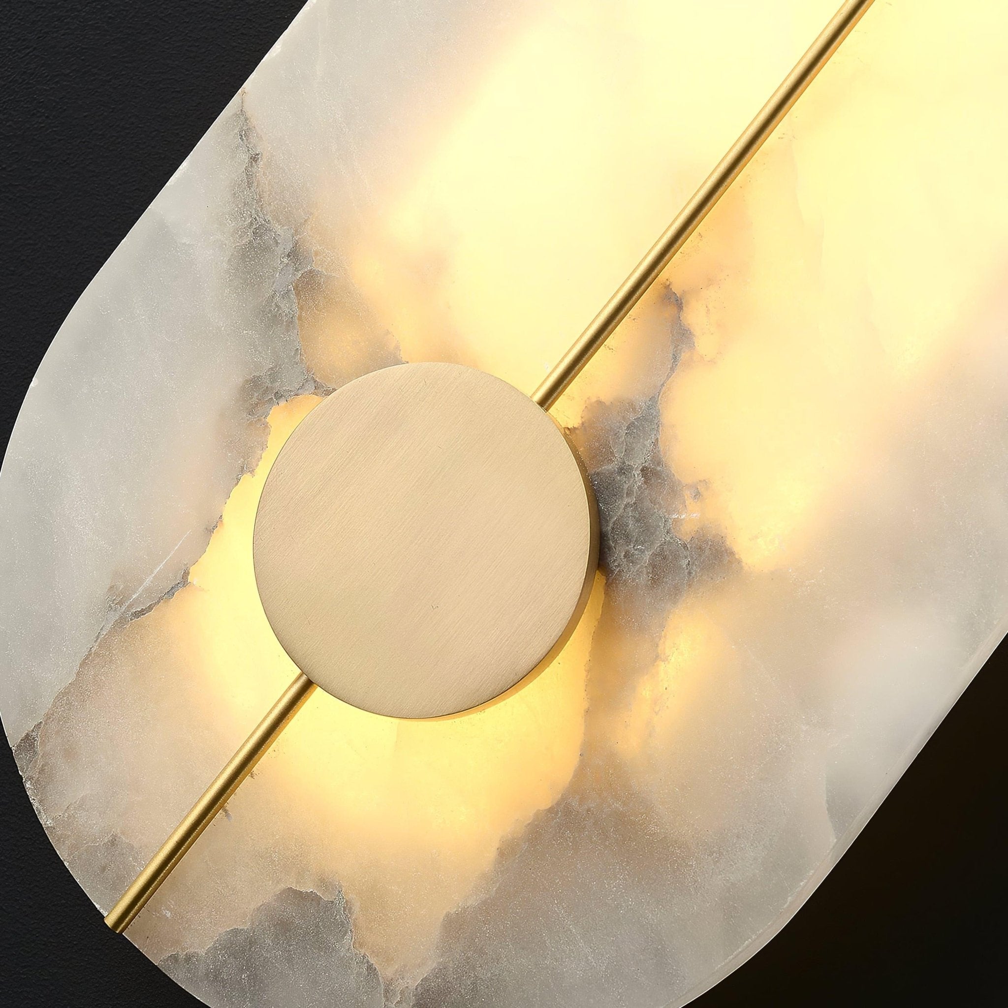 Artistic Alabaster Wall Light, Hardwired Wall Sconce, detail 34