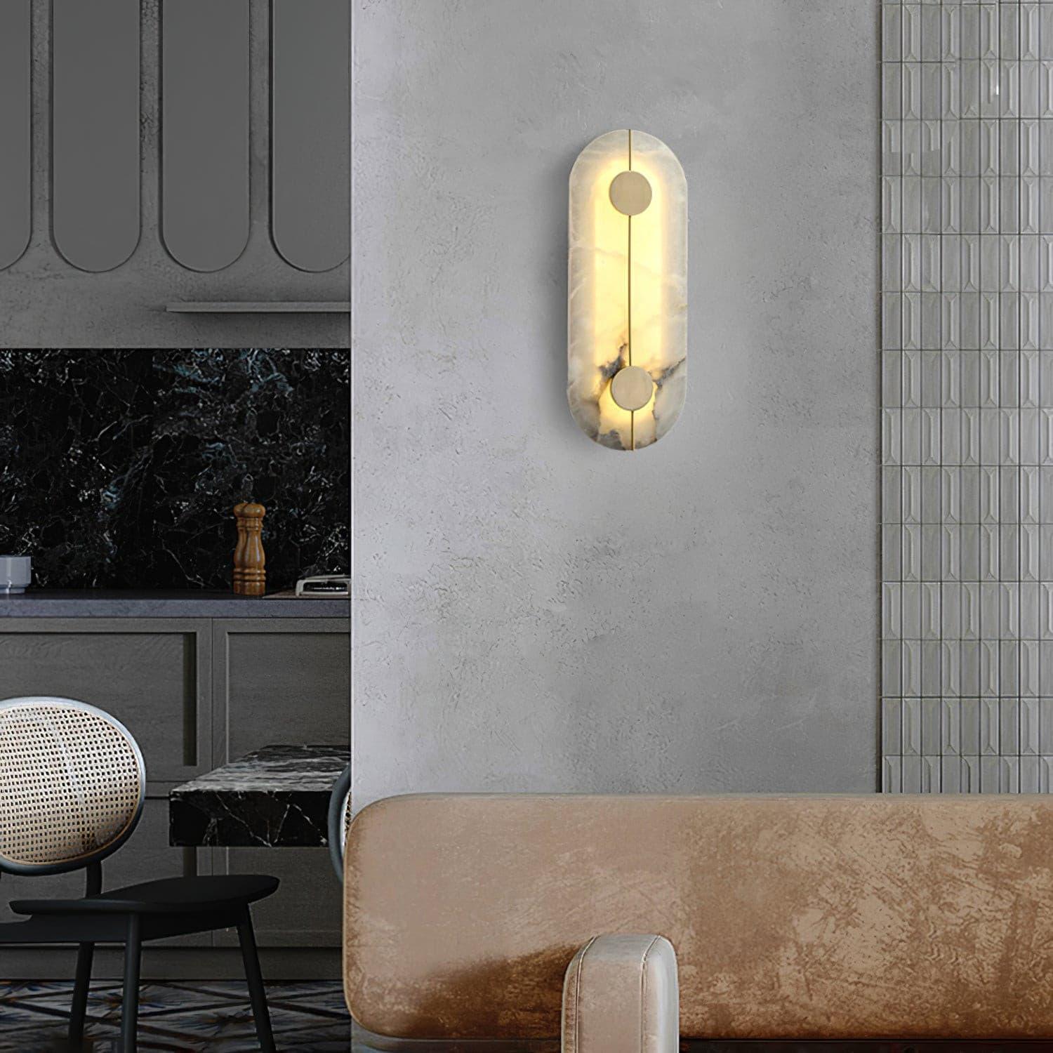 Artistic Alabaster Wall Light, Hardwired Wall Sconce, detail 10