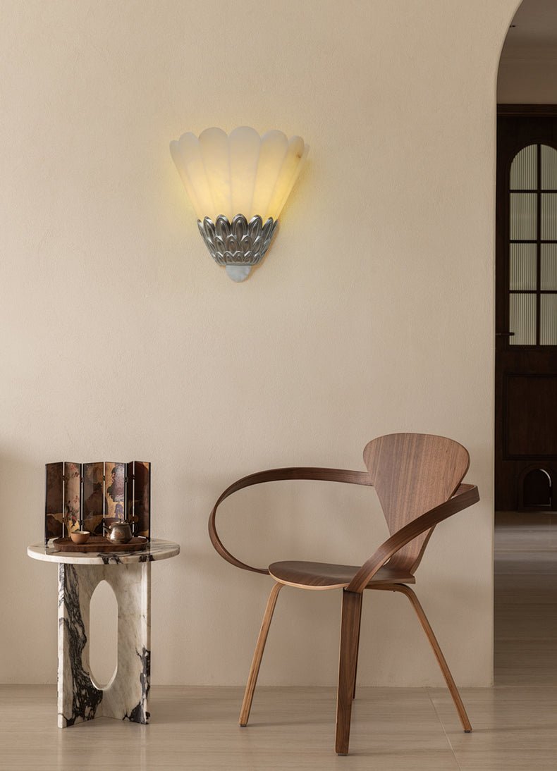 Artoria Petal Alabaster Wall Light - Wall Lamp, Hardwired Wall Sconce, detail 4