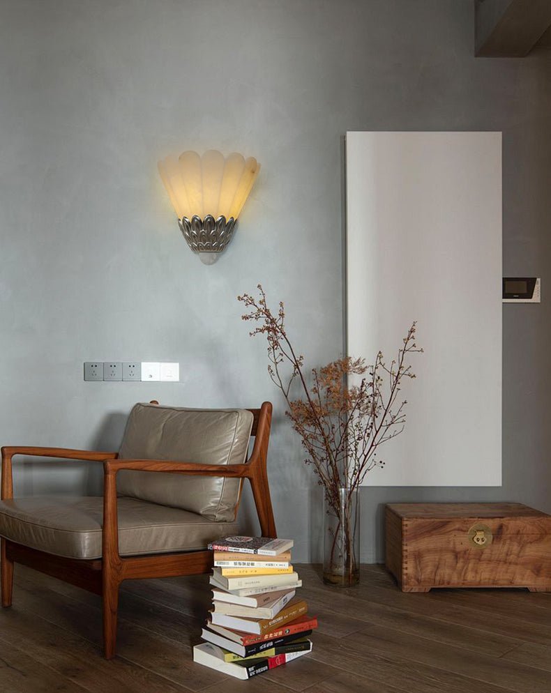 Artoria Petal Alabaster Wall Light - Wall Lamp, Hardwired Wall Sconce, detail 5