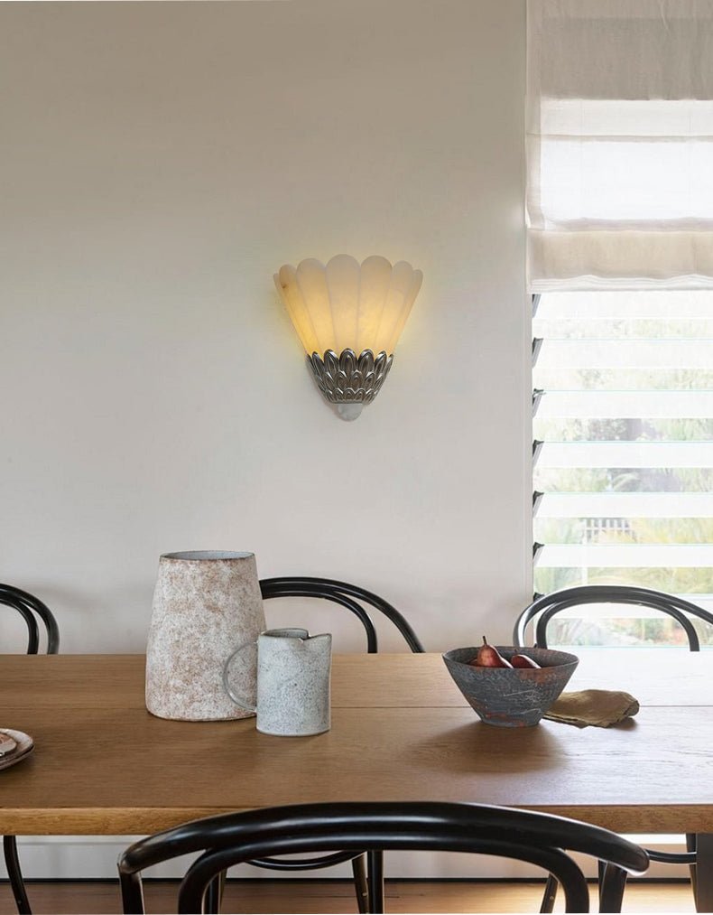 Artoria Petal Alabaster Wall Light - Wall Lamp, Hardwired Wall Sconce, detail 6