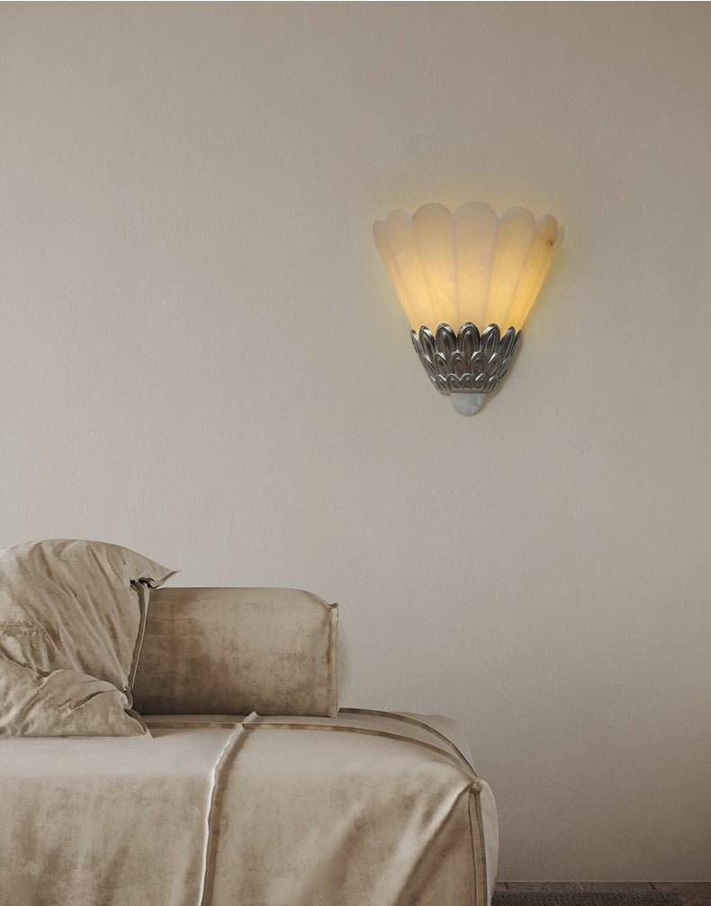 Artoria Petal Alabaster Wall Light - Dia 31cm x H 28cm Alabaster, Hardwired Wall Sconce, detail 7