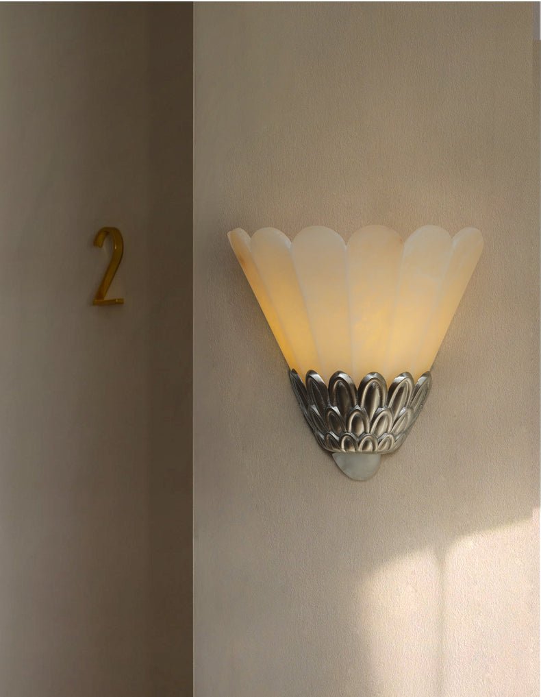 Artoria Petal Alabaster Wall Light - Wall Lamp, Hardwired Wall Sconce, detail 8