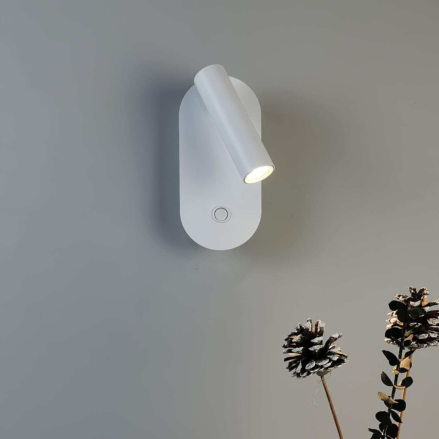 Enna Surface Wall Fixture With USB 3", Bedroom Wall Sconce, detail 8