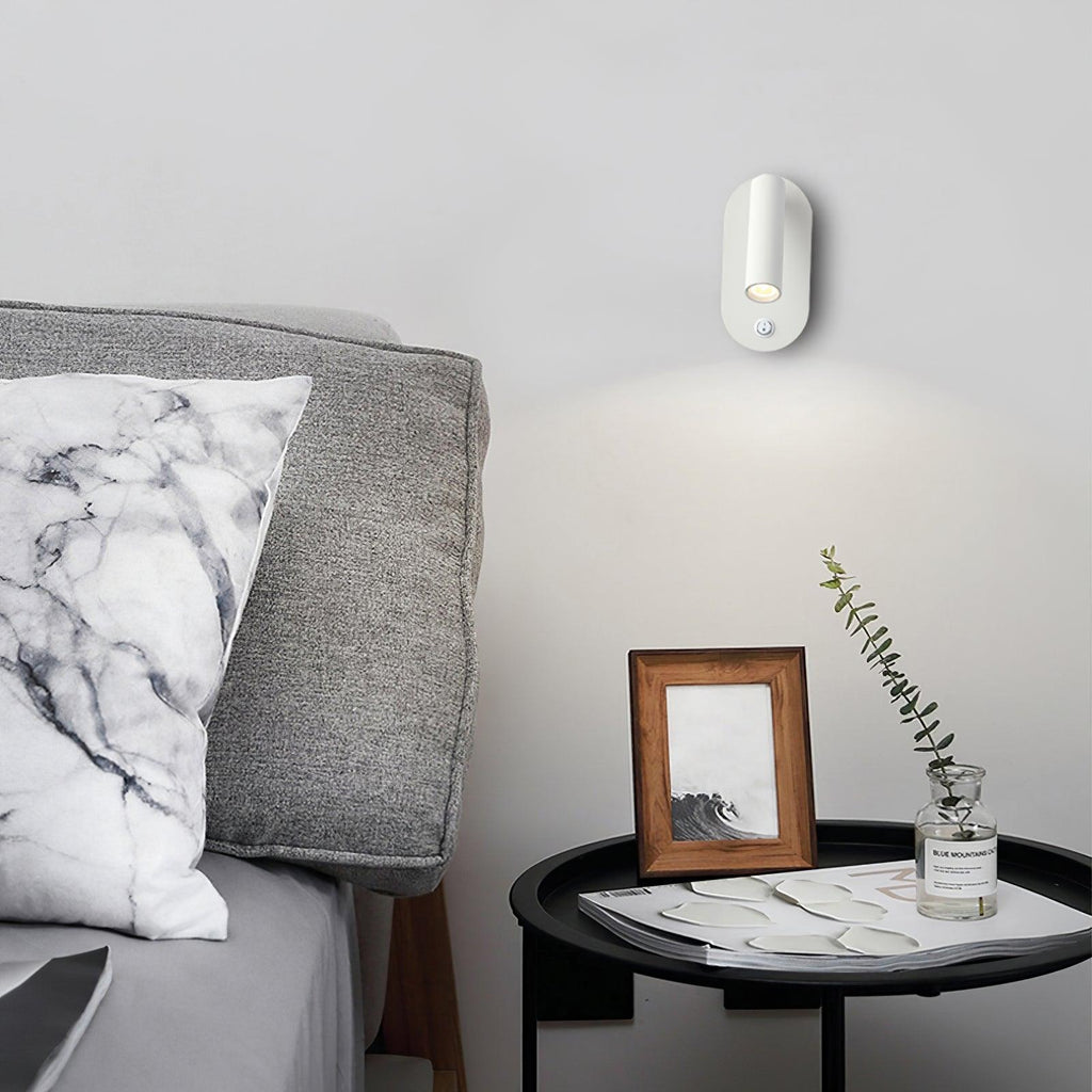 Enna Surface Wall Fixture With USB 3", Bedroom Wall Sconce, detail 5