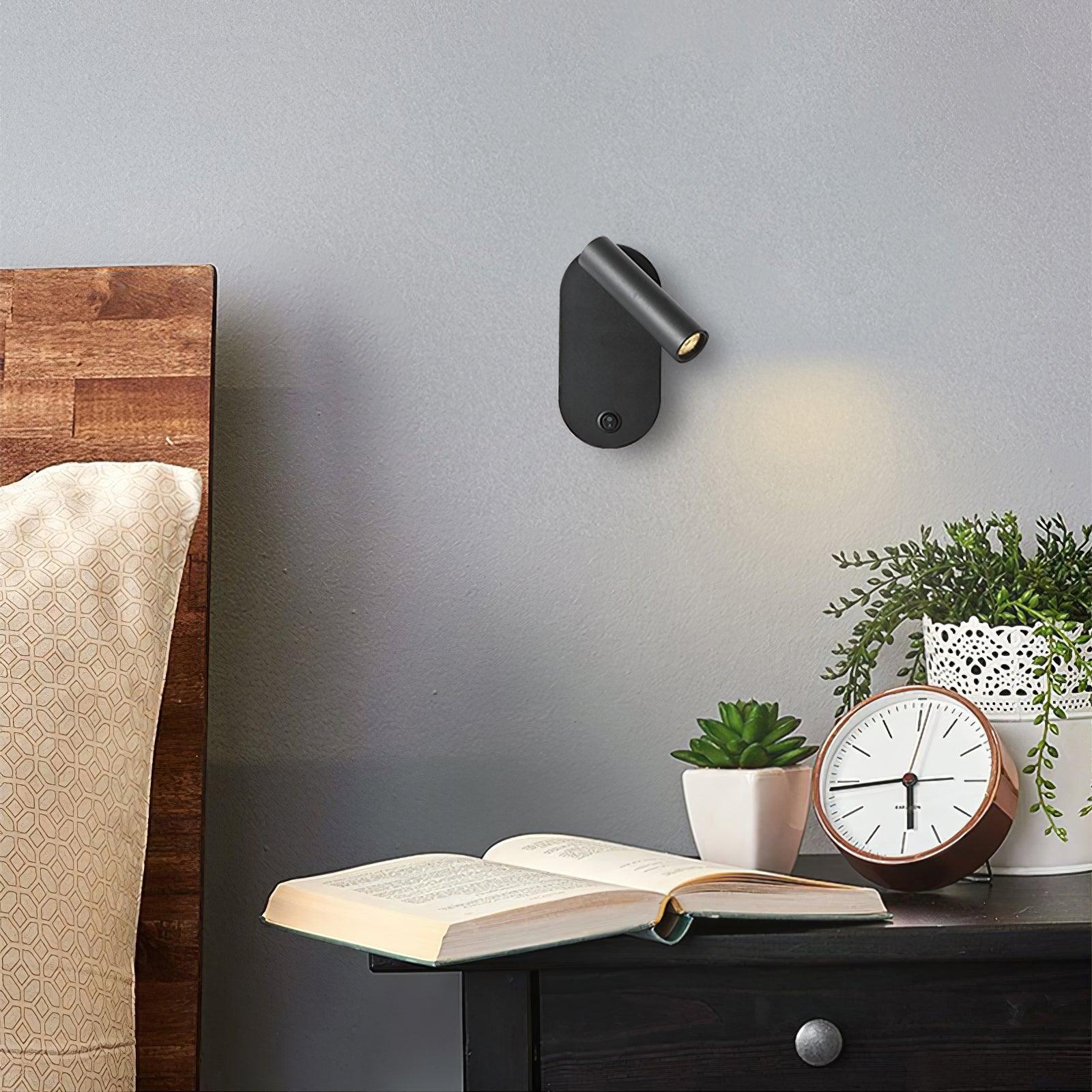 Enna Surface Wall Fixture With USB 3", Bedroom Wall Sconce, detail 2