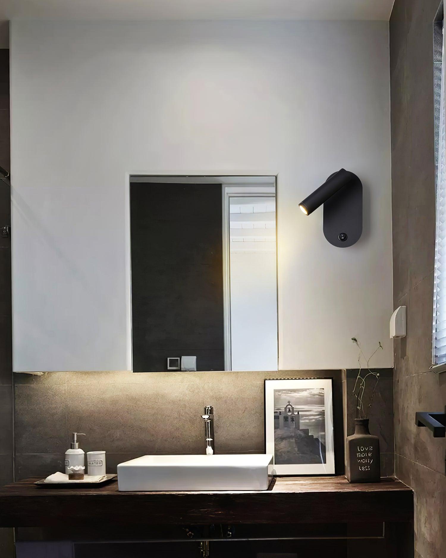 Enna Surface Wall Fixture With USB 3", Bedroom Wall Sconce, detail 9