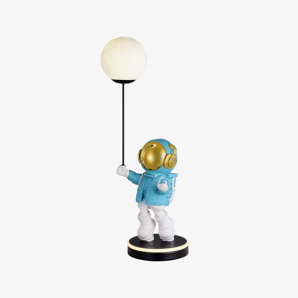 Resin Astronaut and Planet Lamp, Bedside Table Lamp, detail 5