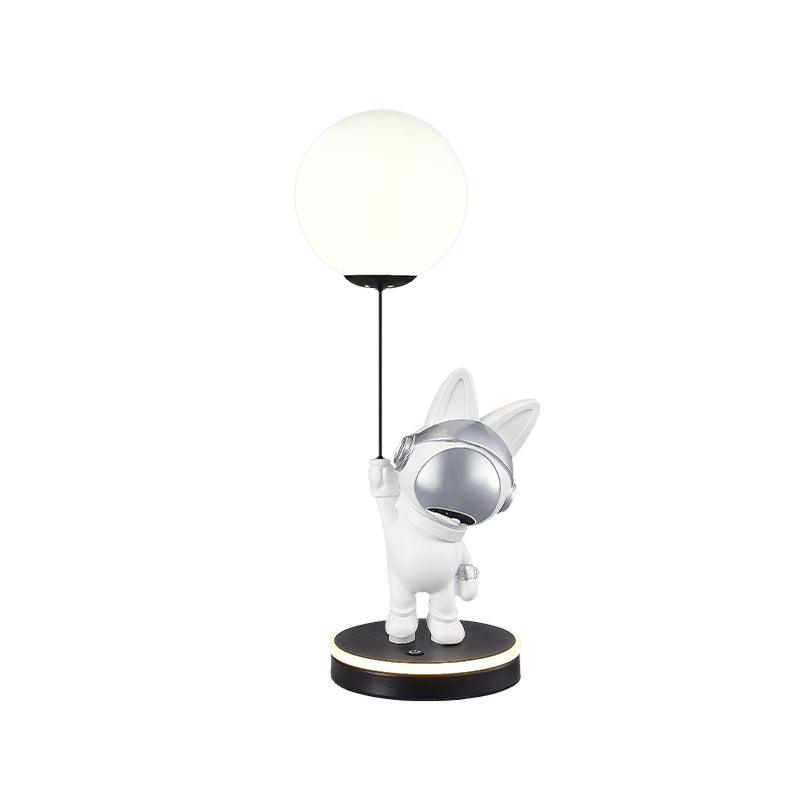 Resin Astronaut and Planet Lamp, Bedside Table Lamp, Dia 20cm x H 58cm