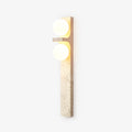 Asymmetrical Travertine Wall Light, Hardwired Wall Sconce, Yellow Travertine, Dia 6cm x H 50cm