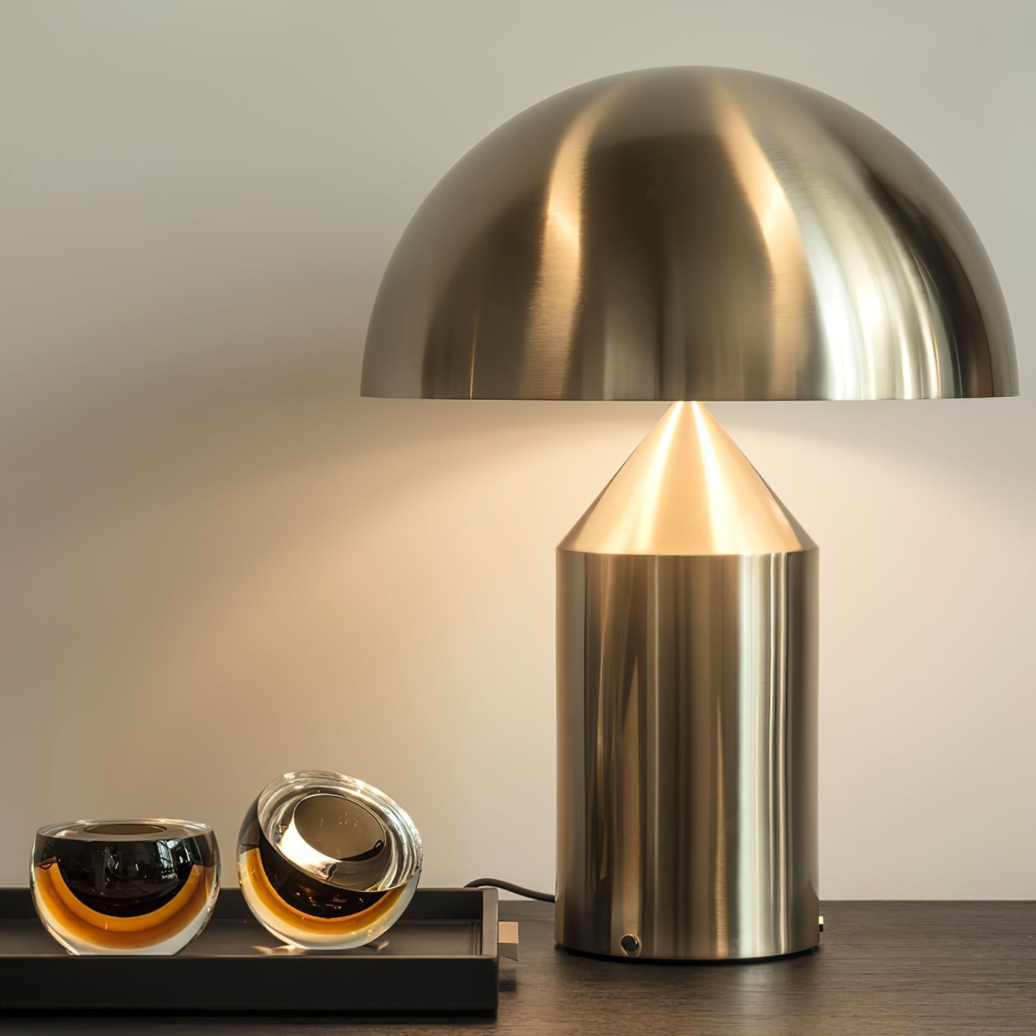 Atollo Metal Table Light, Bedside Table Lamp, detail 7