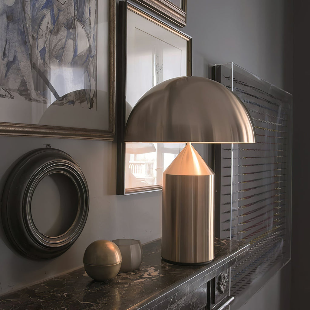 Atollo Metal Table Light, Bedside Table Lamp, detail 12