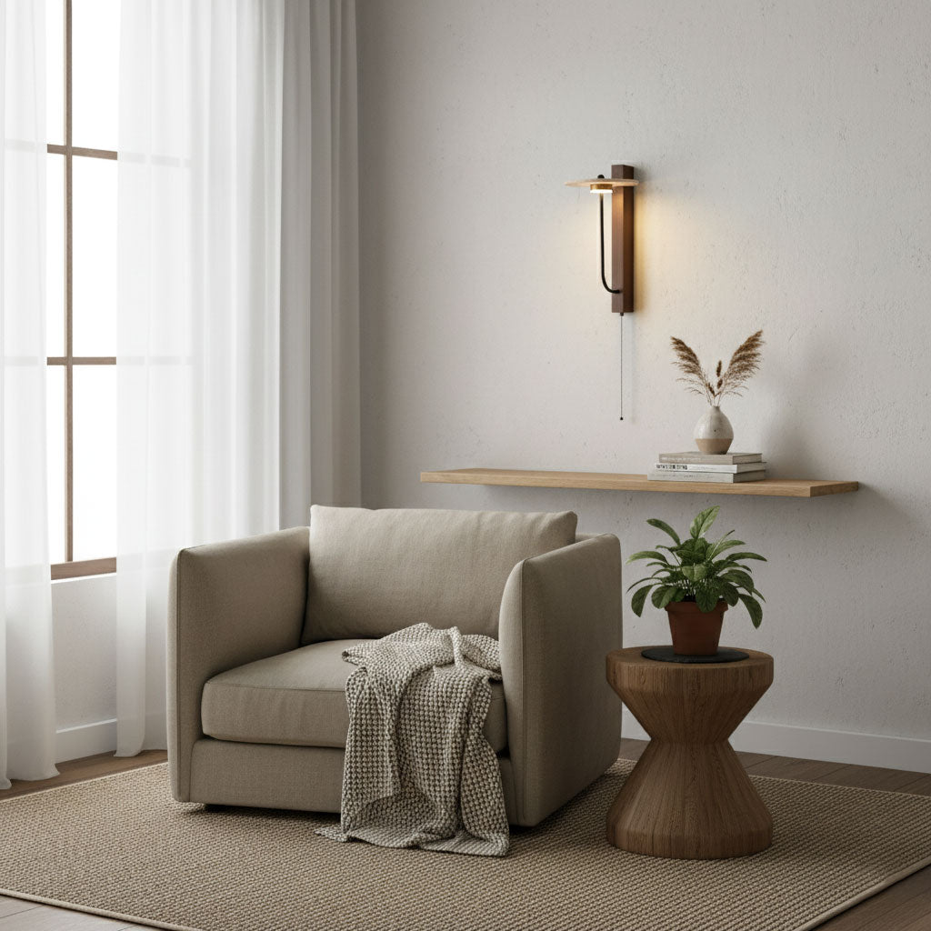 Aura Arm Wall Light, Hardwired Wall Sconce, detail 3