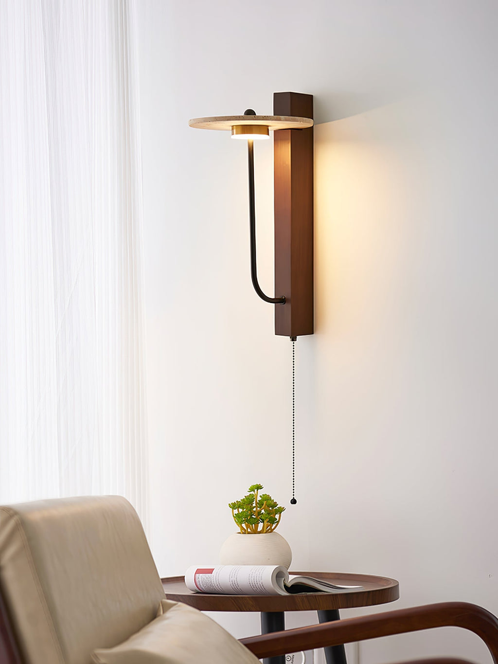 Aura Arm Wall Light, Hardwired Wall Sconce, detail 13