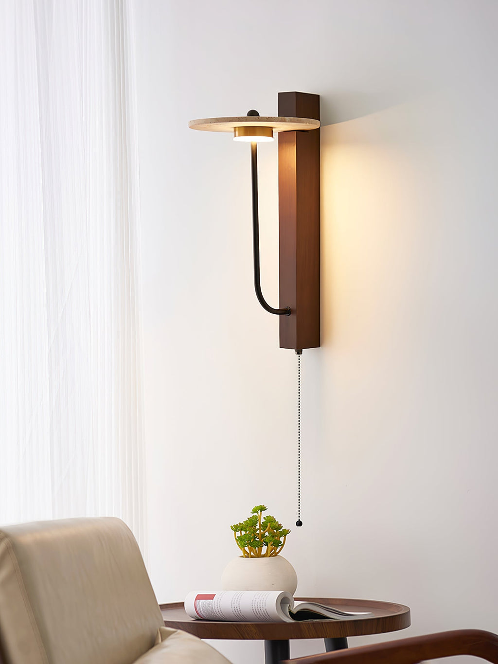 Aura Arm Wall Light, Hardwired Wall Sconce, detail 16