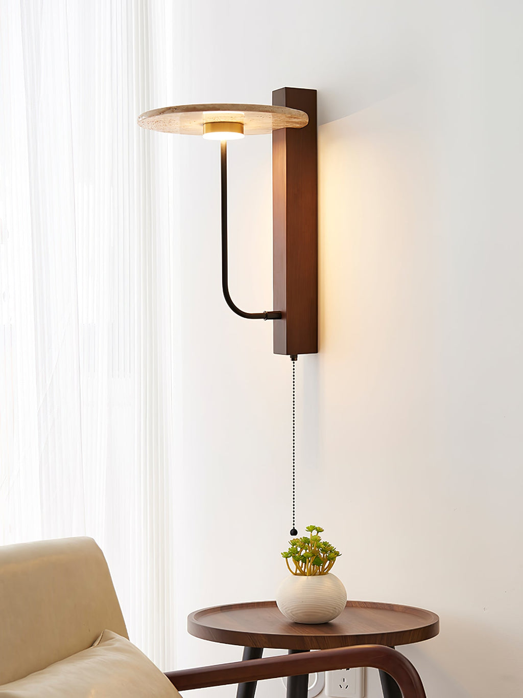 Aura Arm Wall Light, Hardwired Wall Sconce, detail 9