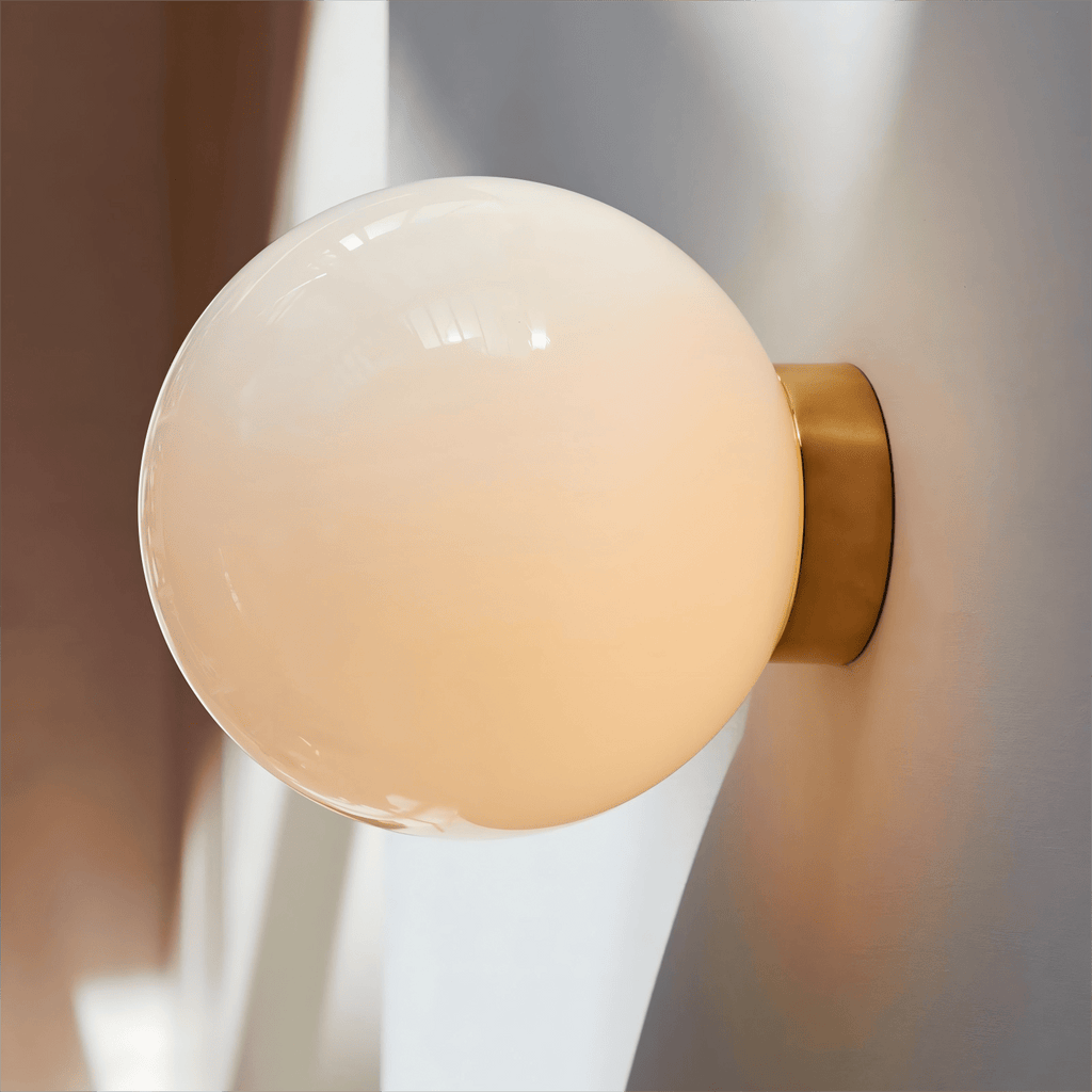 Aura Globe Glass Wall Light, Bathroom Wall Sconce, detail 18