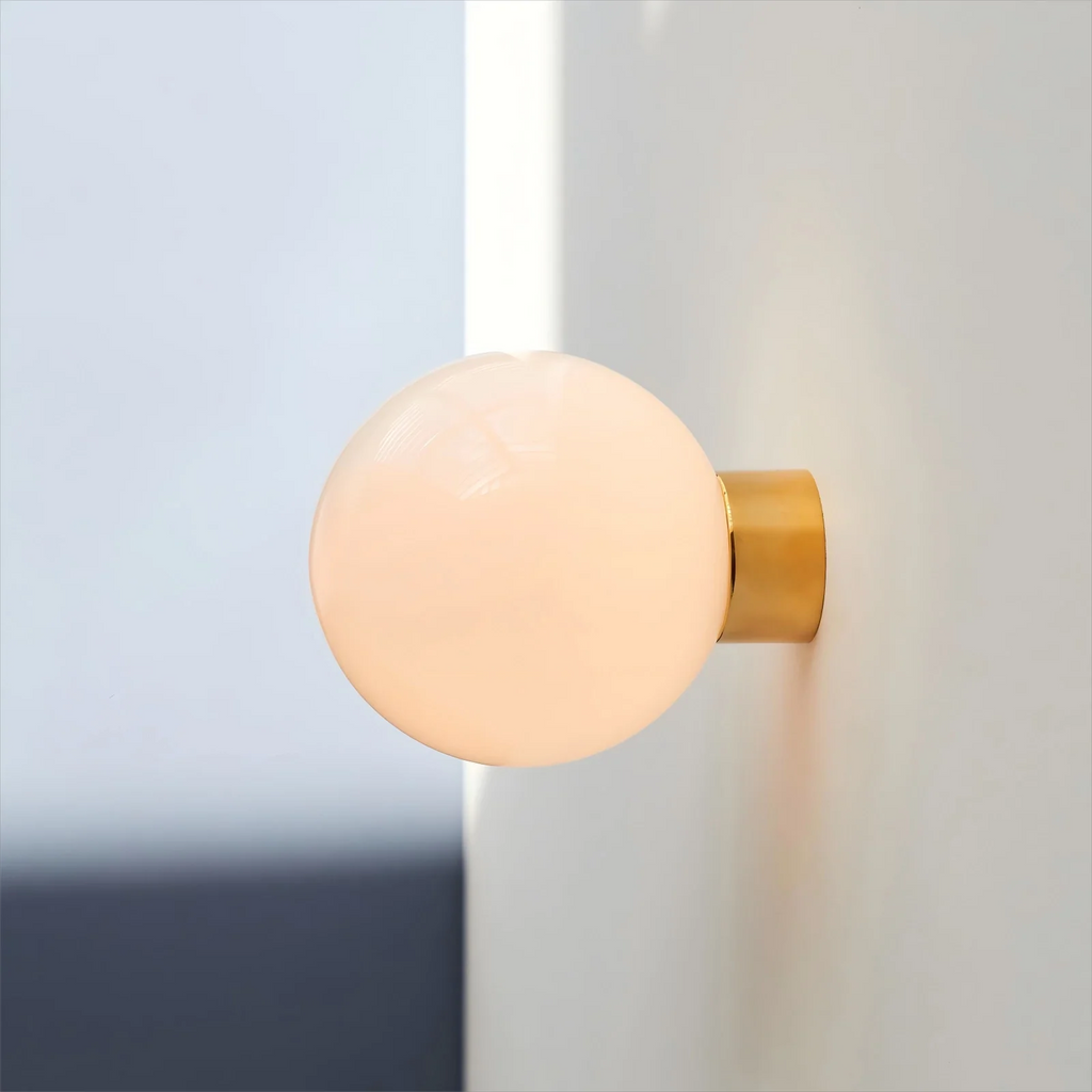 Aura Globe Glass Wall Light, Bathroom Wall Sconce, detail 3