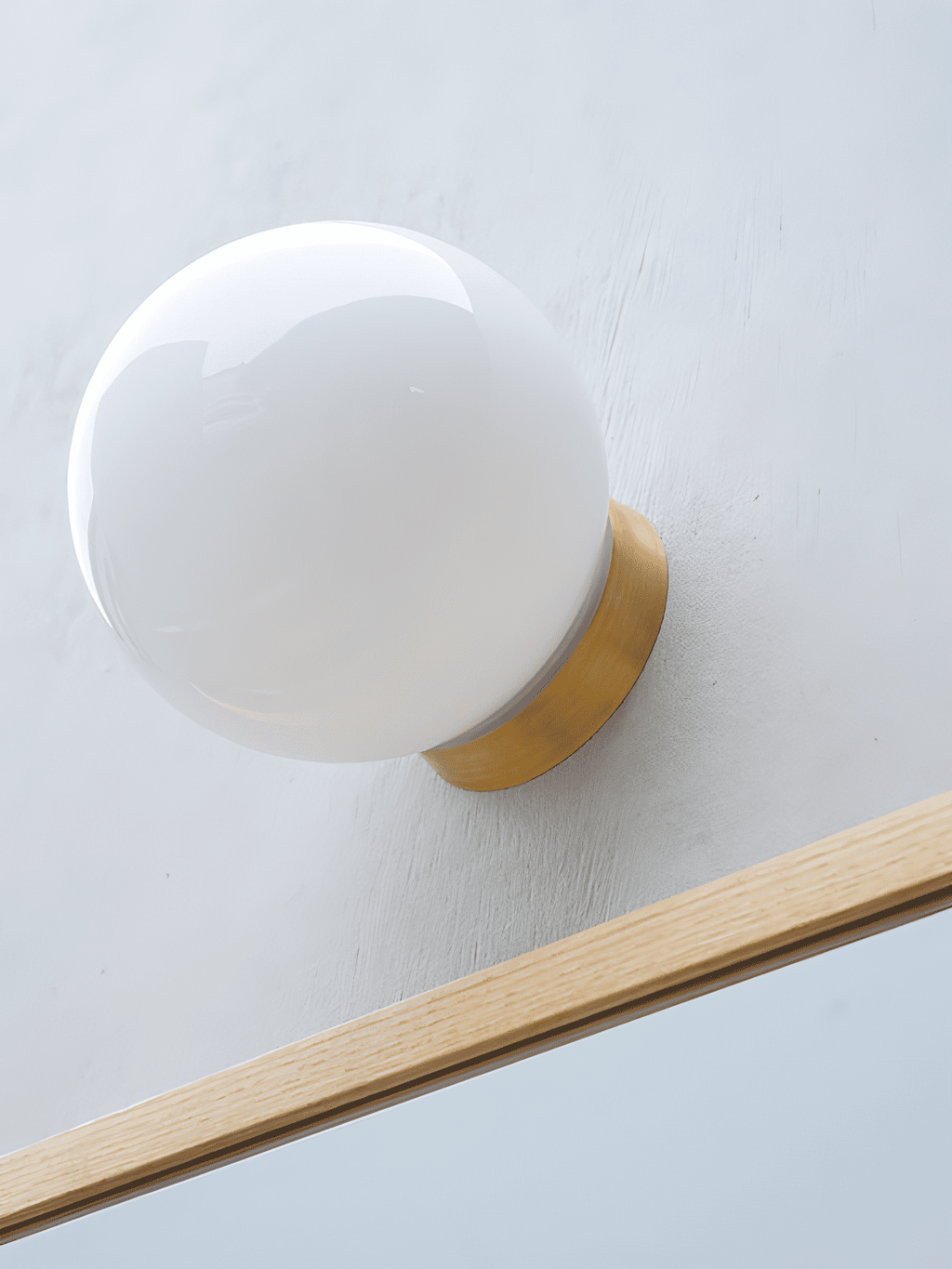 Aura Globe Glass Wall Light, Bathroom Wall Sconce, detail 9