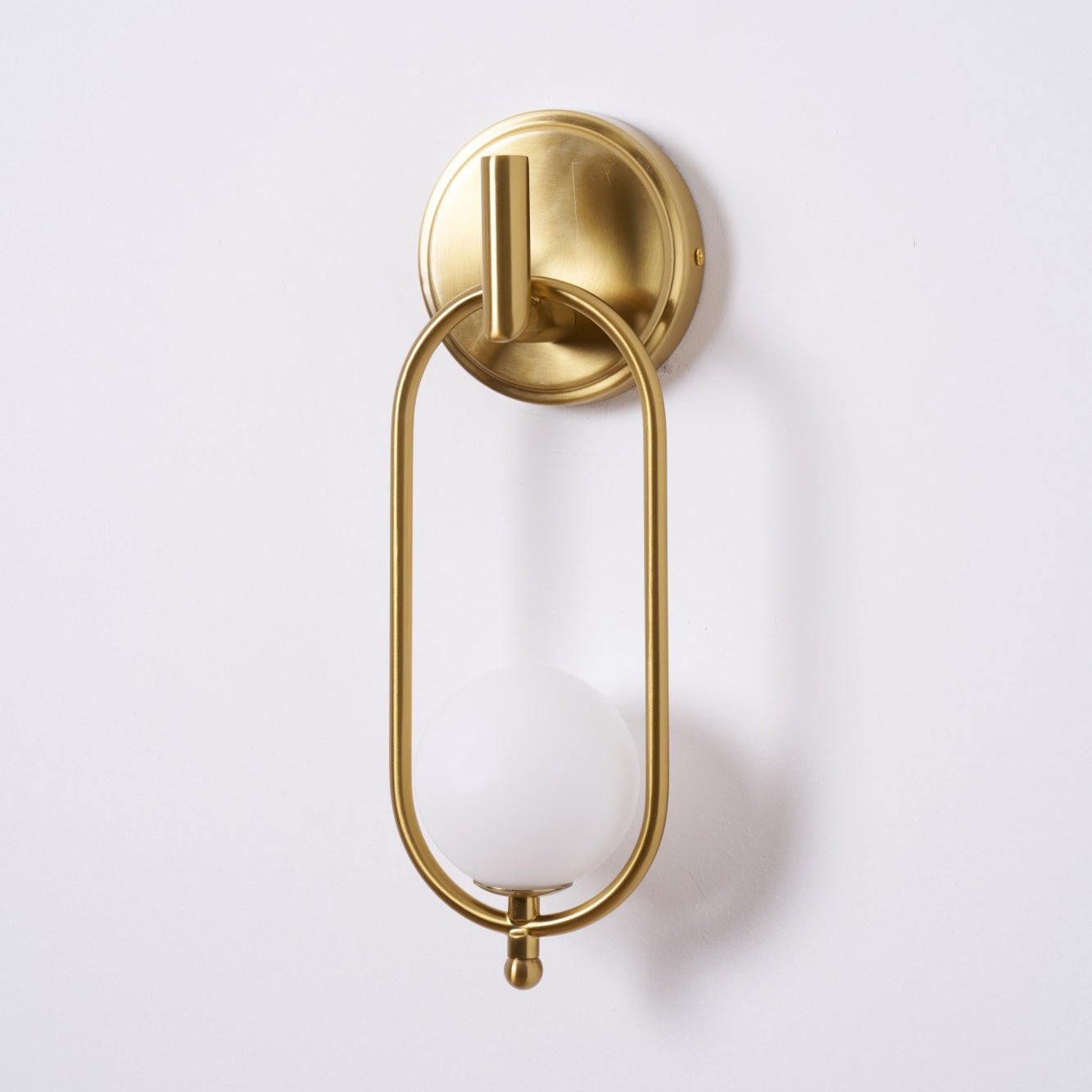 Aurea Brass Wall Light, Hardwired Wall Sconce, detail 28