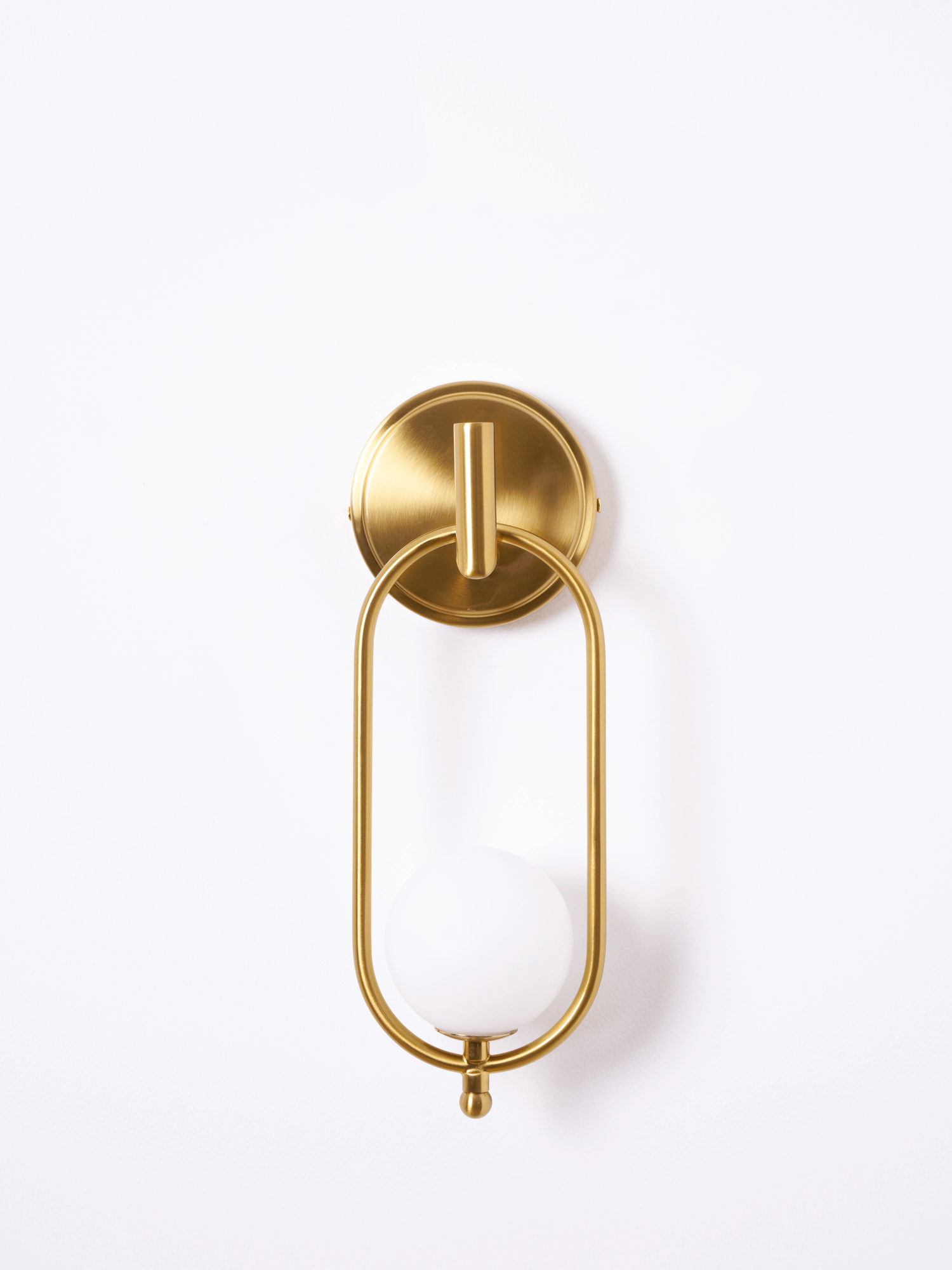 Aurea Brass Wall Light, Hardwired Wall Sconce, detail 18