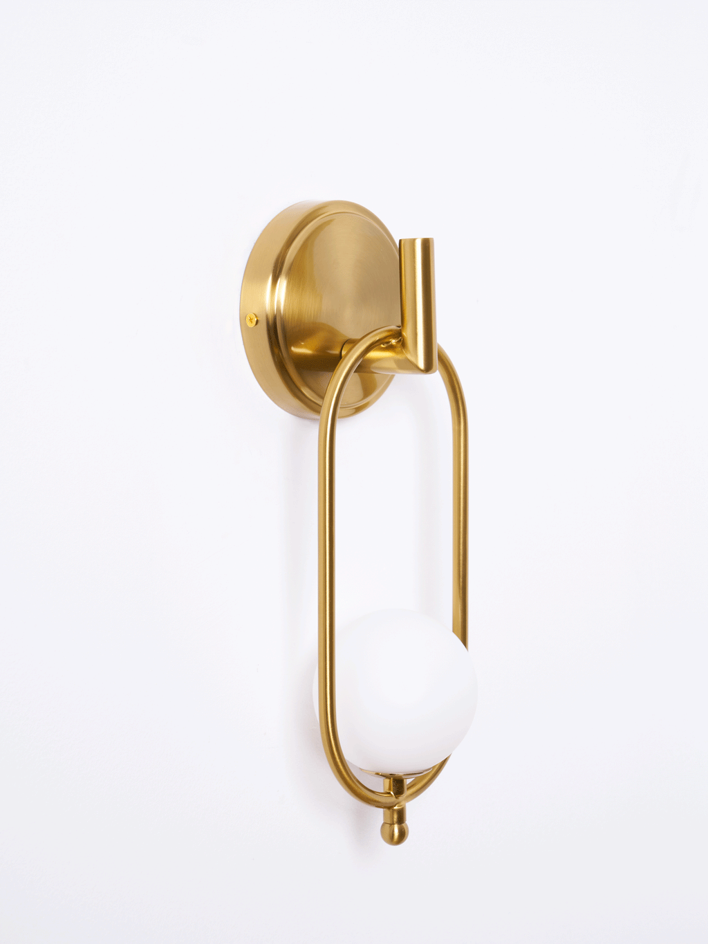 Aurea Brass Wall Light, Hardwired Wall Sconce, detail 19