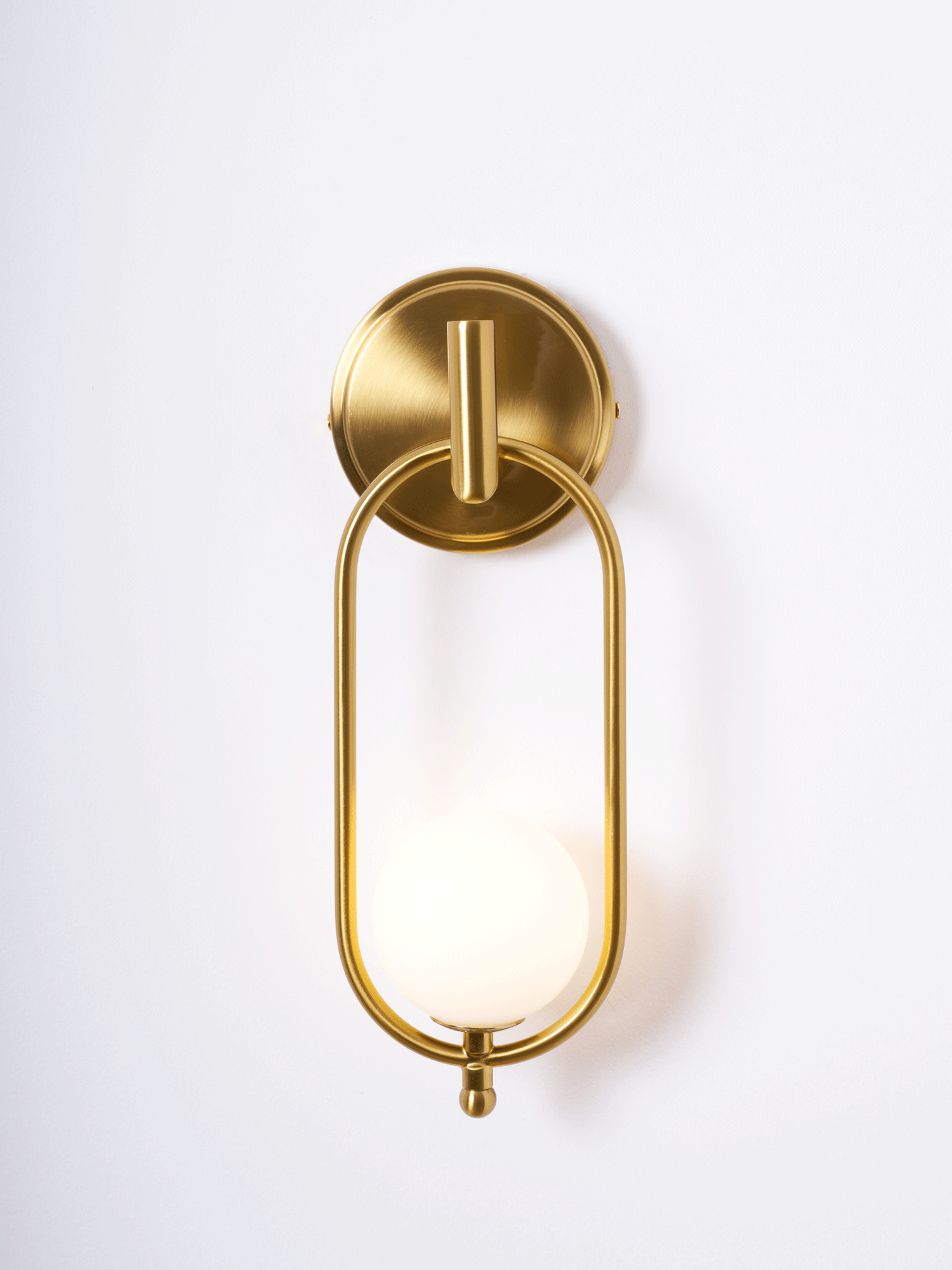 Aurea Brass Wall Light, Hardwired Wall Sconce, detail 20