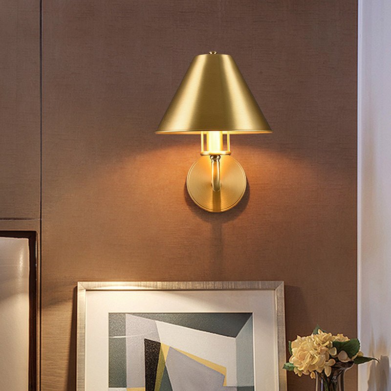 Aurelia Brass Wall Light, Hardwired Wall Sconce, detail 3