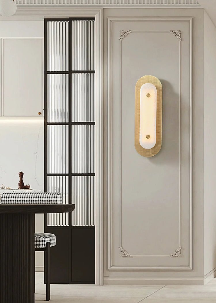 Aurelia Perforated Alabaster Wall Light - Wall Lamp, Hardwired Wall Sconce, detail 2